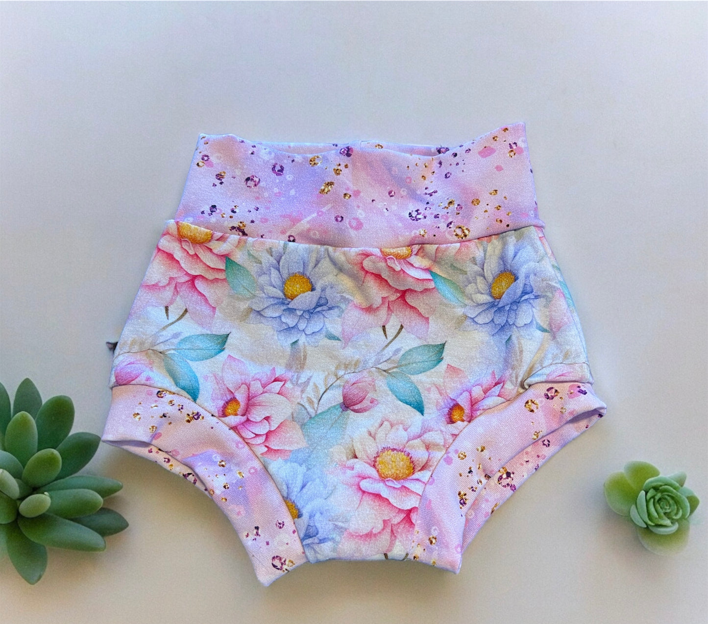 0-3m spring floral Bummies