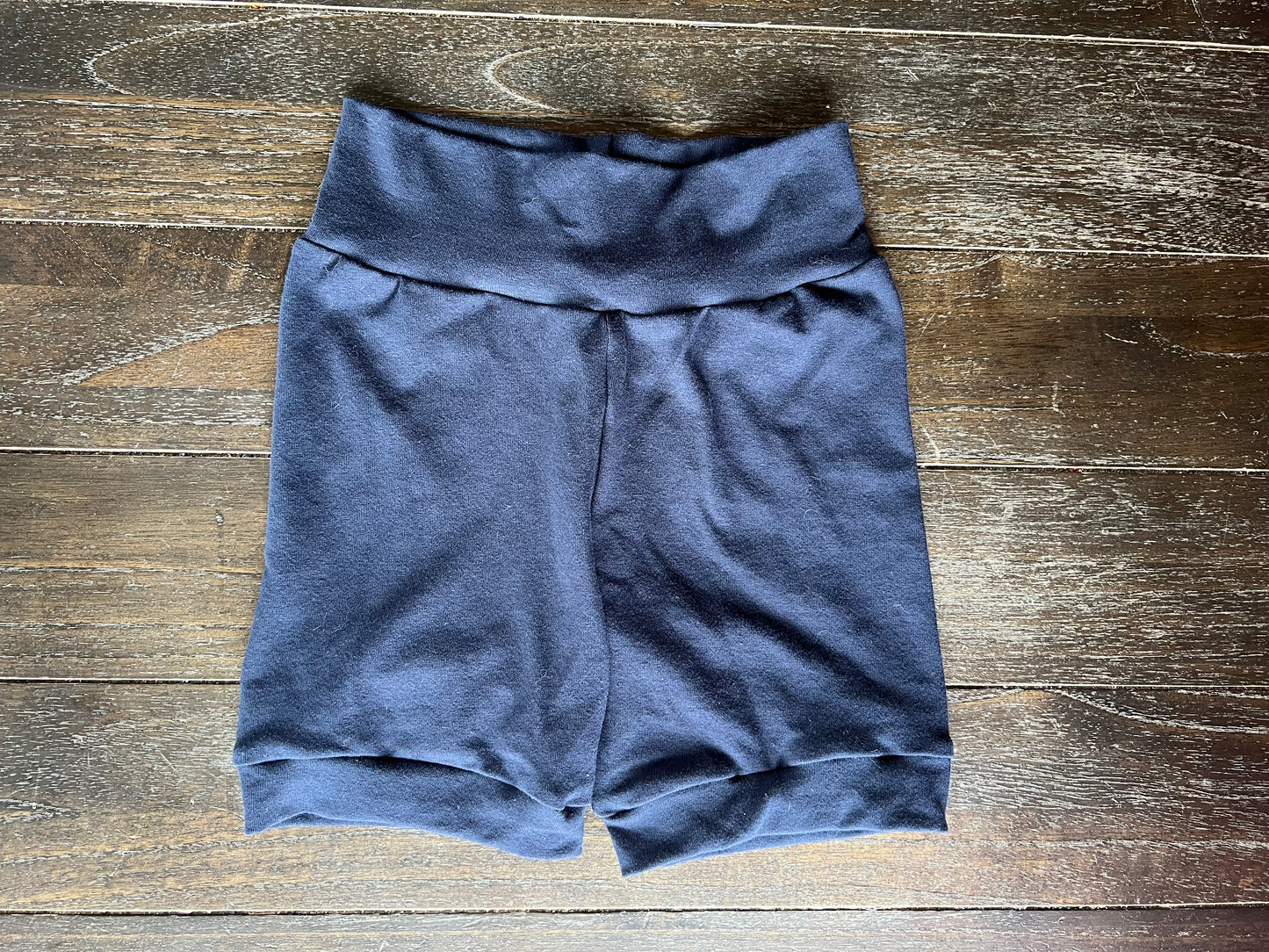Solid Navy Blue 3-6yr Shortie shorts (longer length)