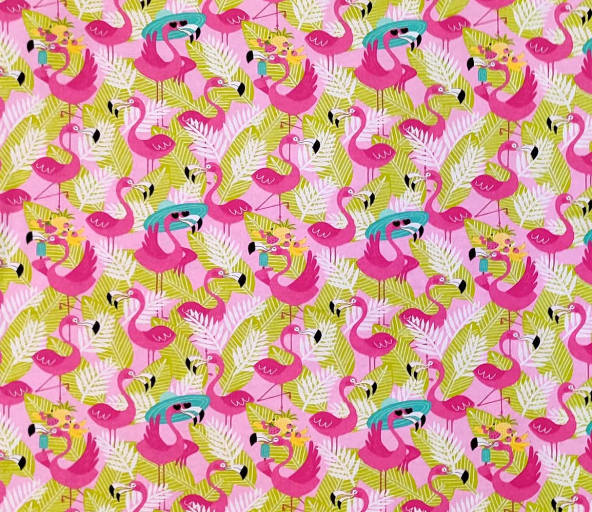 Fancy Flamingos 1ply flannel reusable paper towels