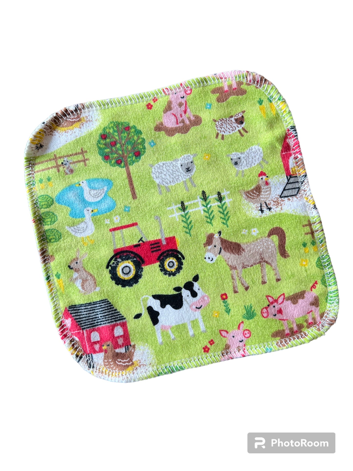 Happy Farm 2ply flannel cloth wipes