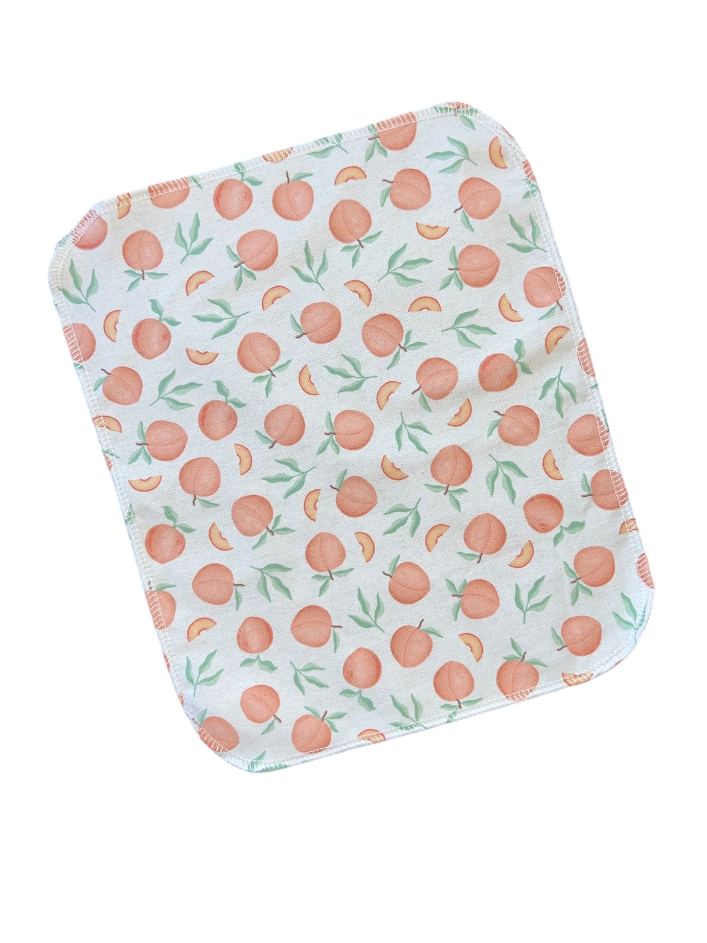 Peaches 2ply flannel reuseable paper towel wash rag