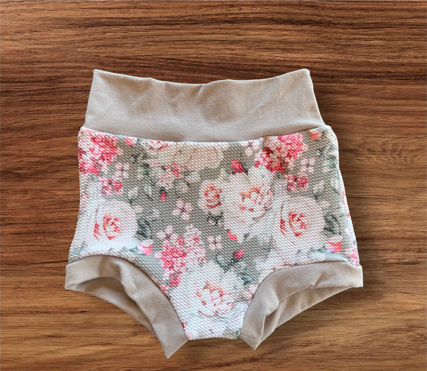 Discount Grey Pink floral Bummies Multiple Sizes