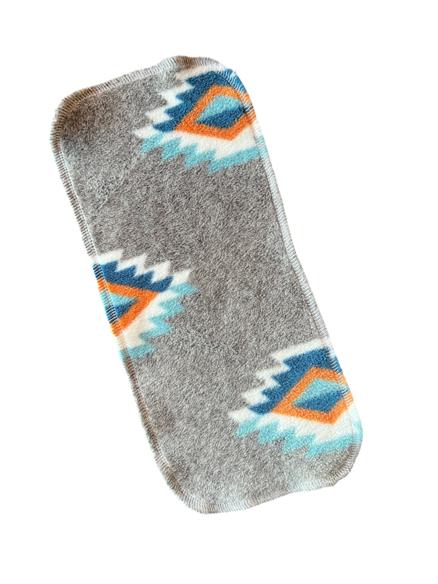 Plush Heather Grey Aztec fleece diaper liners