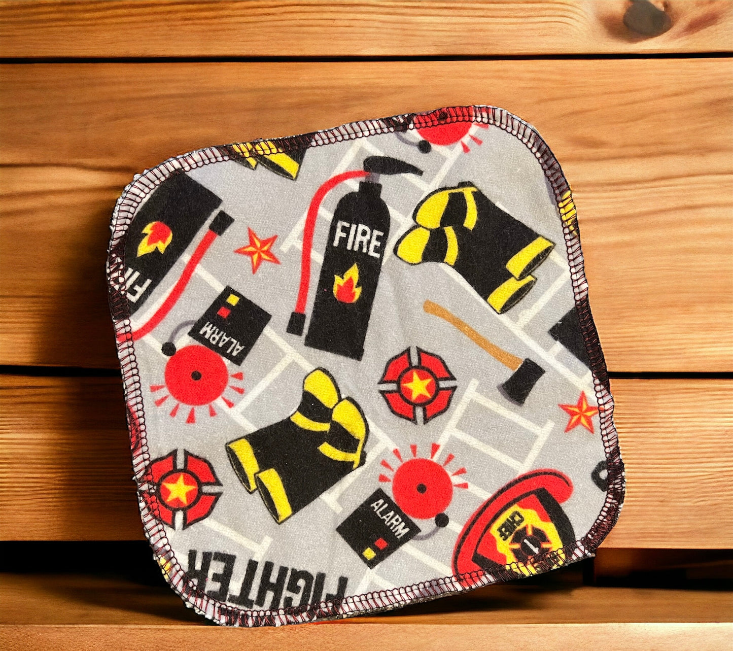 Firefighter gear 1ply flannel cloth wipes