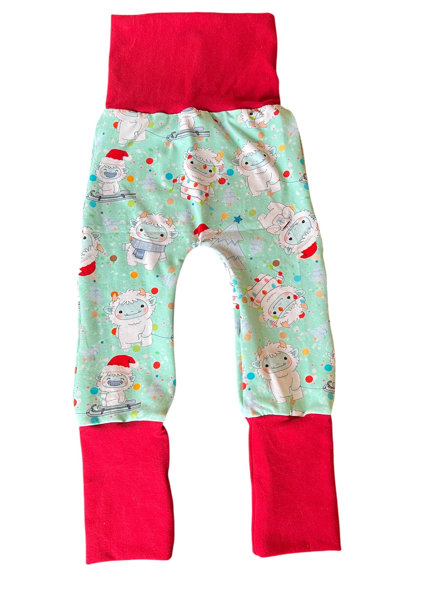 Holiday Yeti 12m-3t maxaloones grow with me pants
