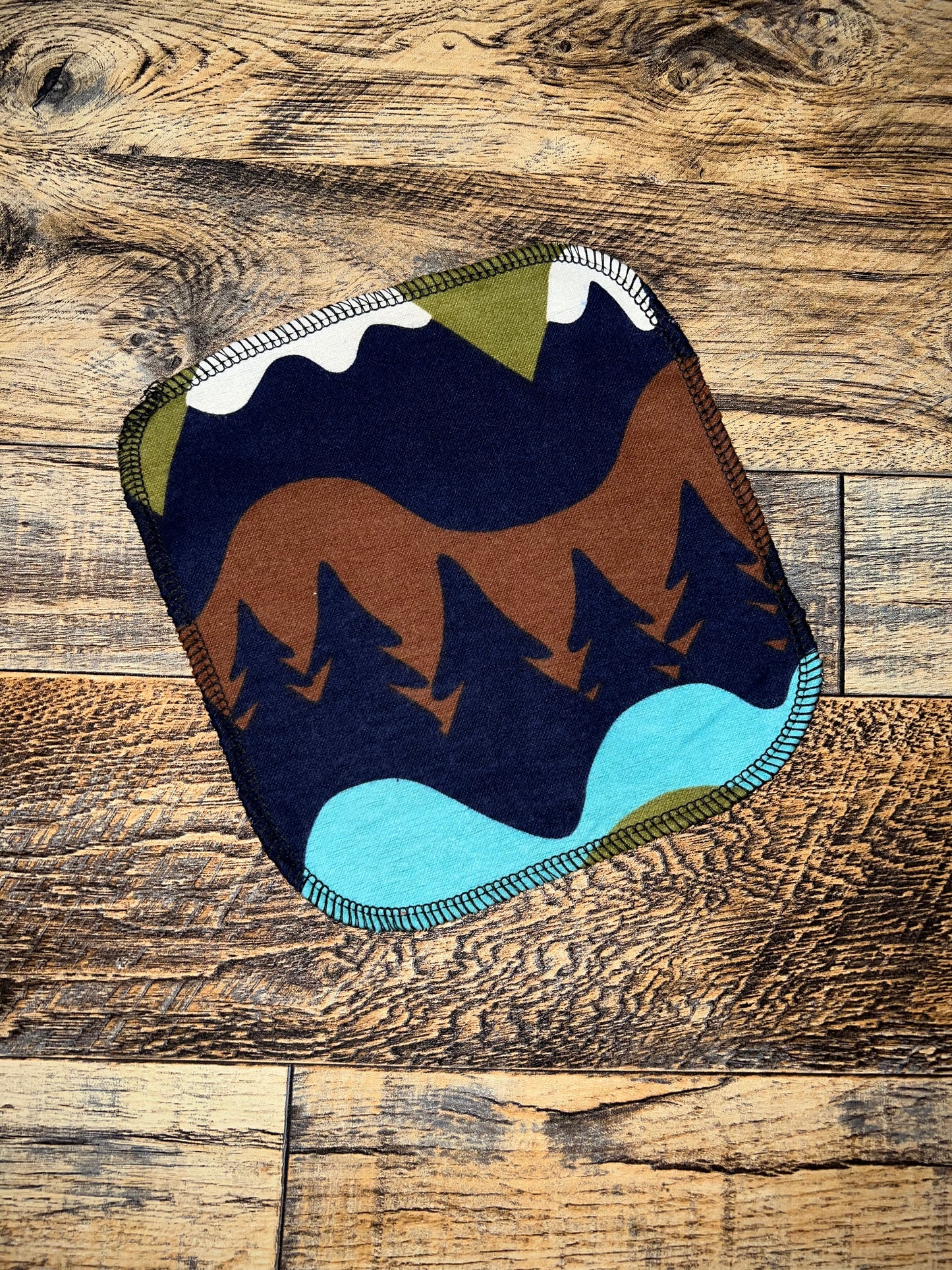 Discount Mountains & Trees 1ply flannel cloth wipes