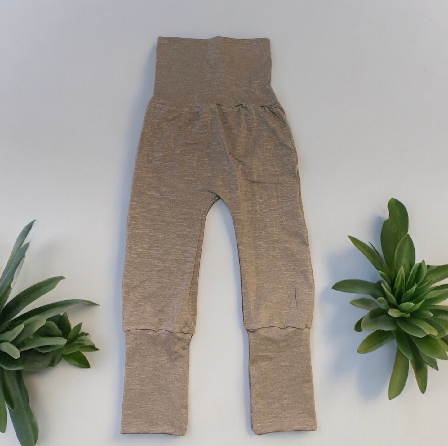 Solid Dark Heathered Olive Green 6m-3t Maxaloones grow with me pants