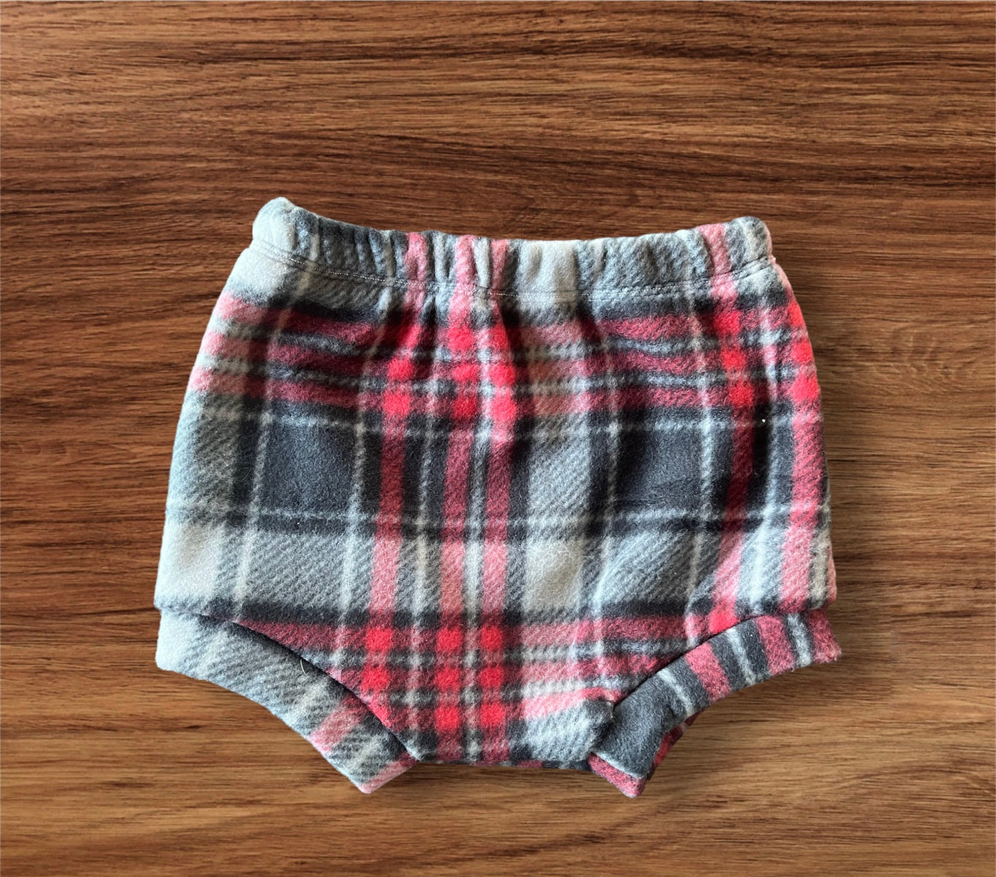 Plaid 2/3t Elastic Waist Fleece Bummies : Diaper Cover