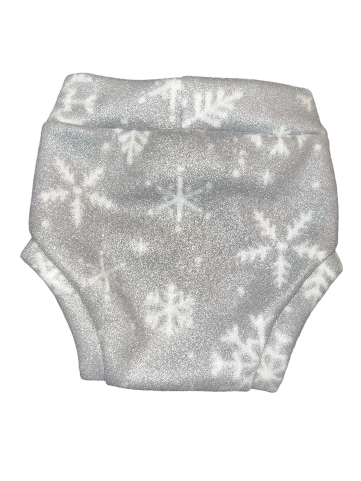 Snowflakes Large Fleece Diaper Cover