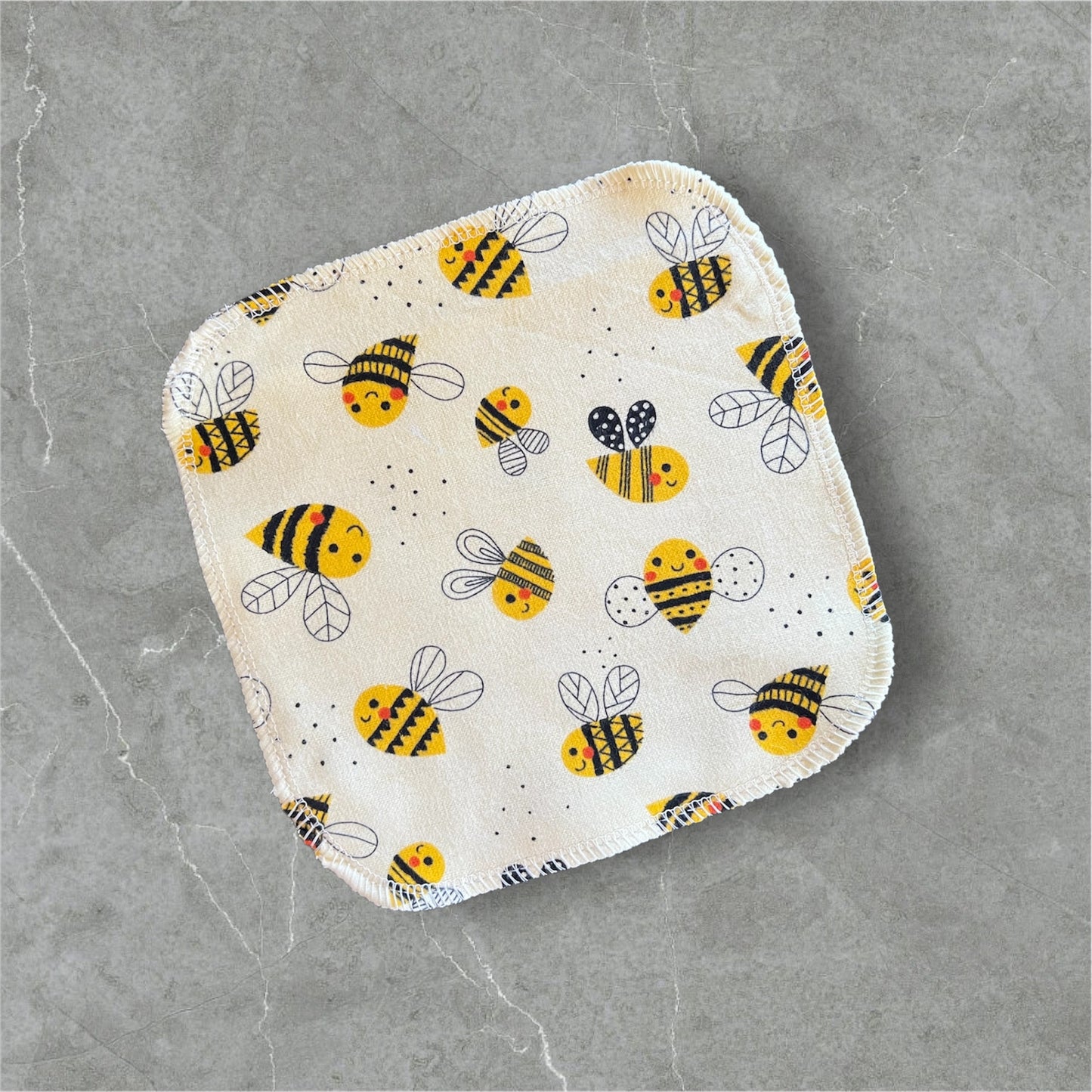 Chubby Bees 1ply flannel cloth wipes