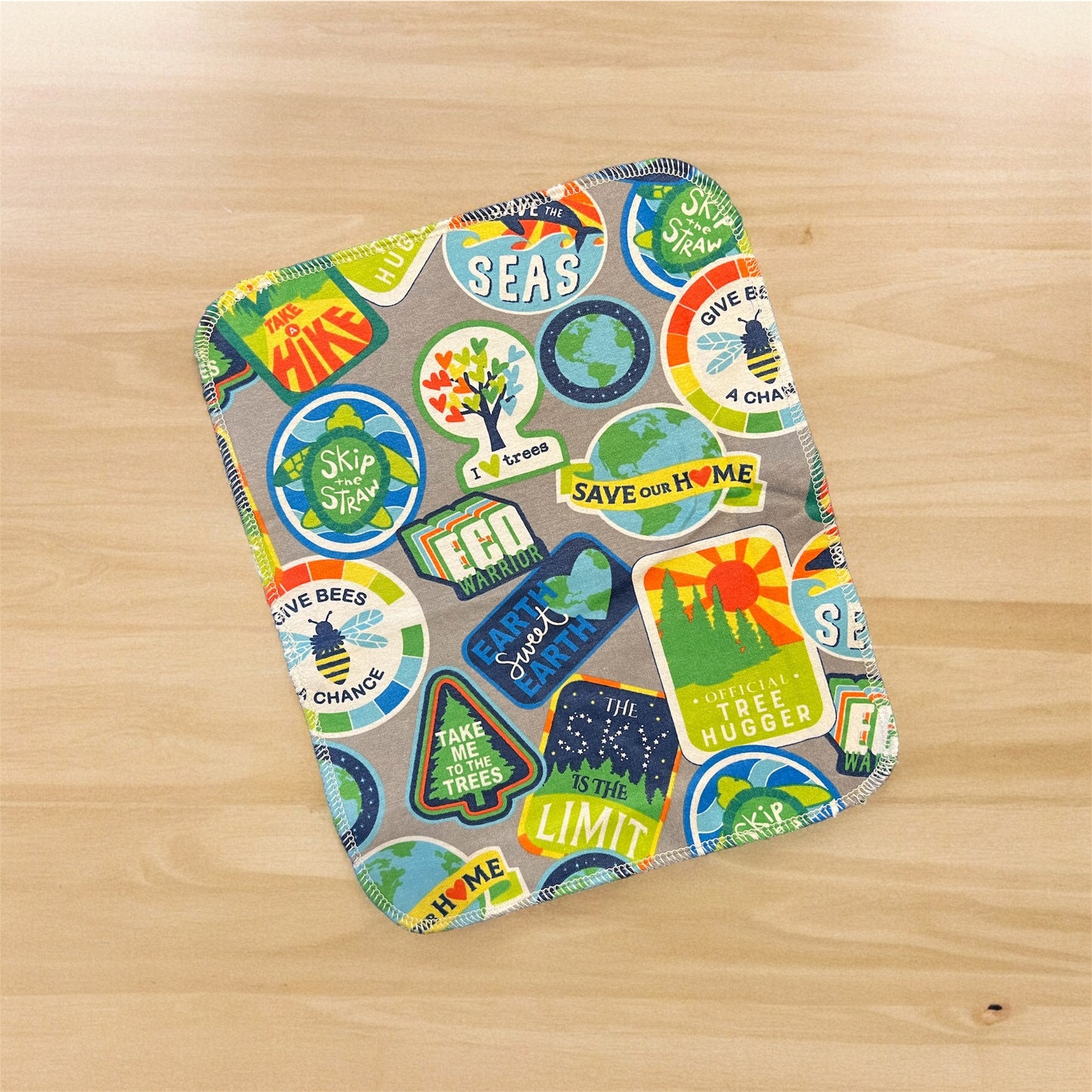 Save the Earth 1ply flannel reusable paper towels
