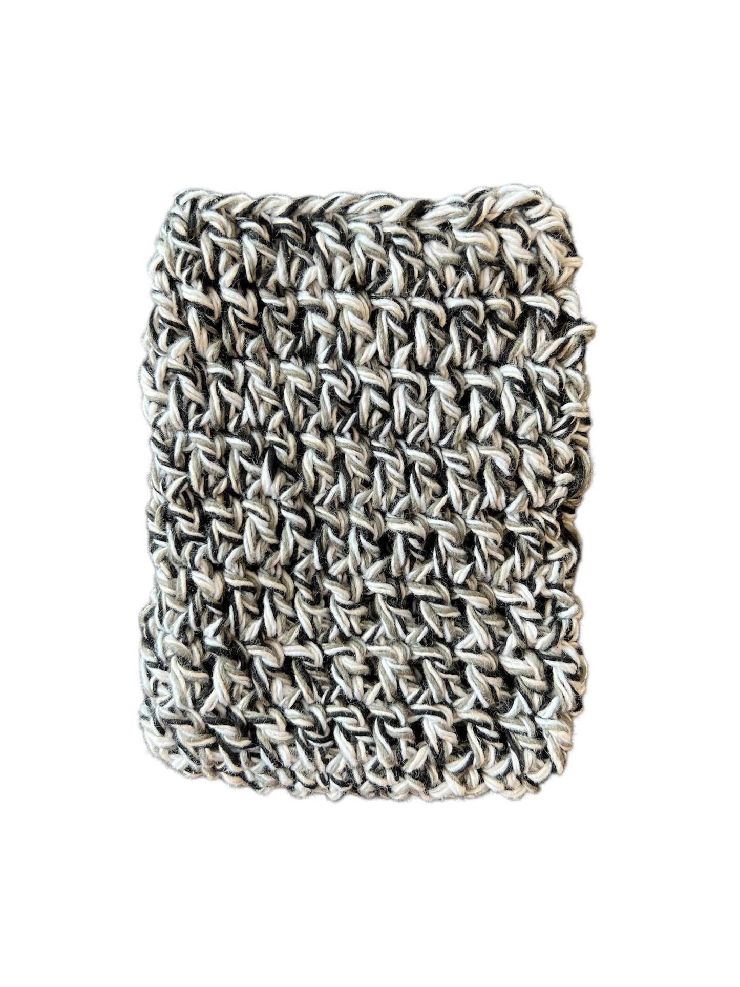 Black Grey White Cotton Crochet Soap Saver