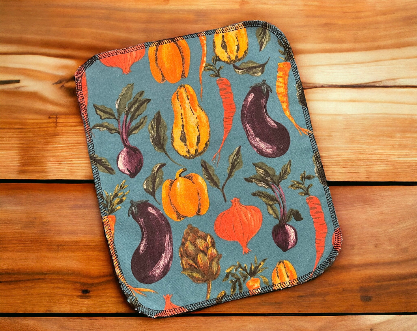 Vegetable Veggie Print 1ply flannel reusable paper towels