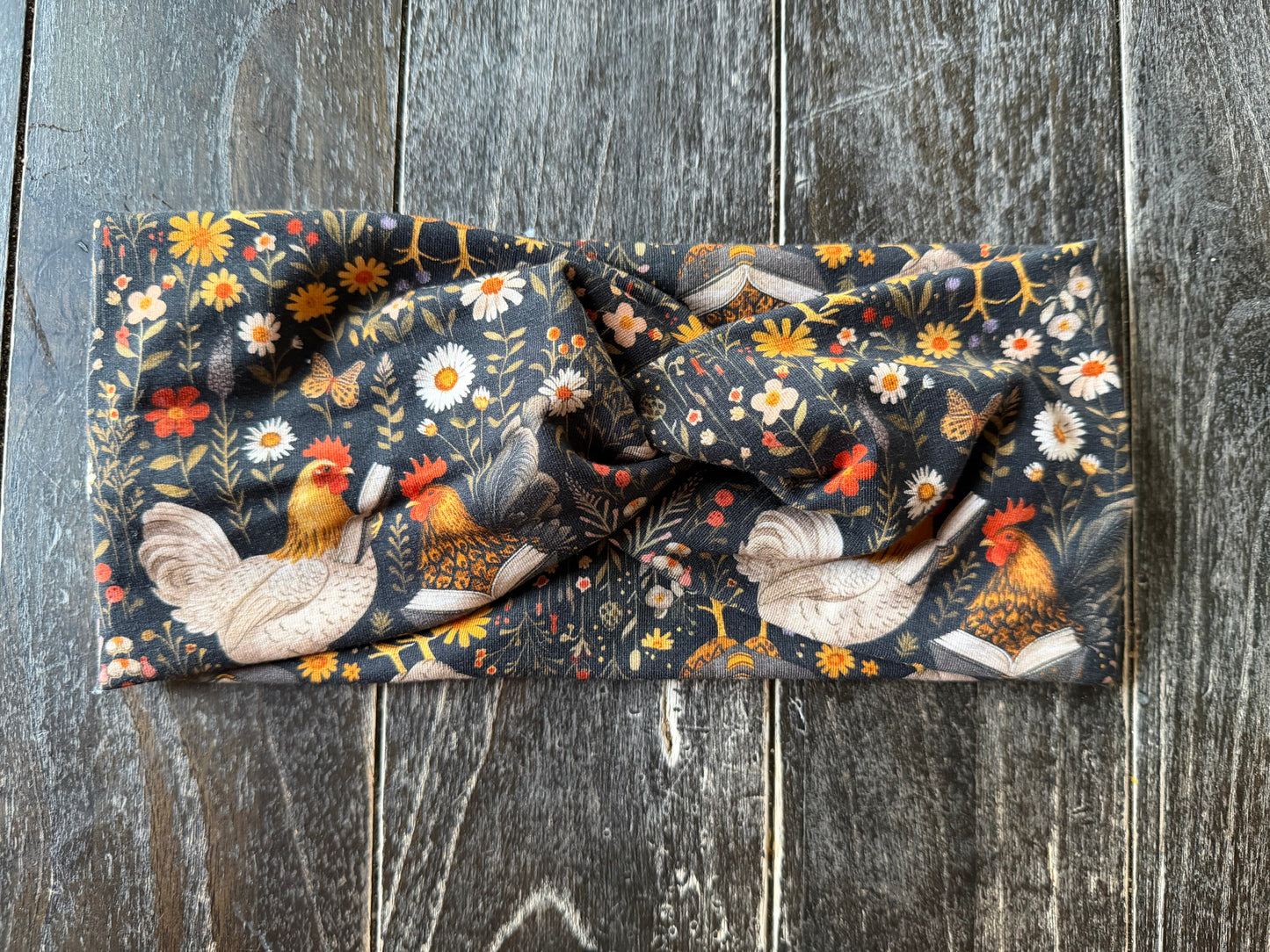 Reading Chickens Adult Headband (bamboo)