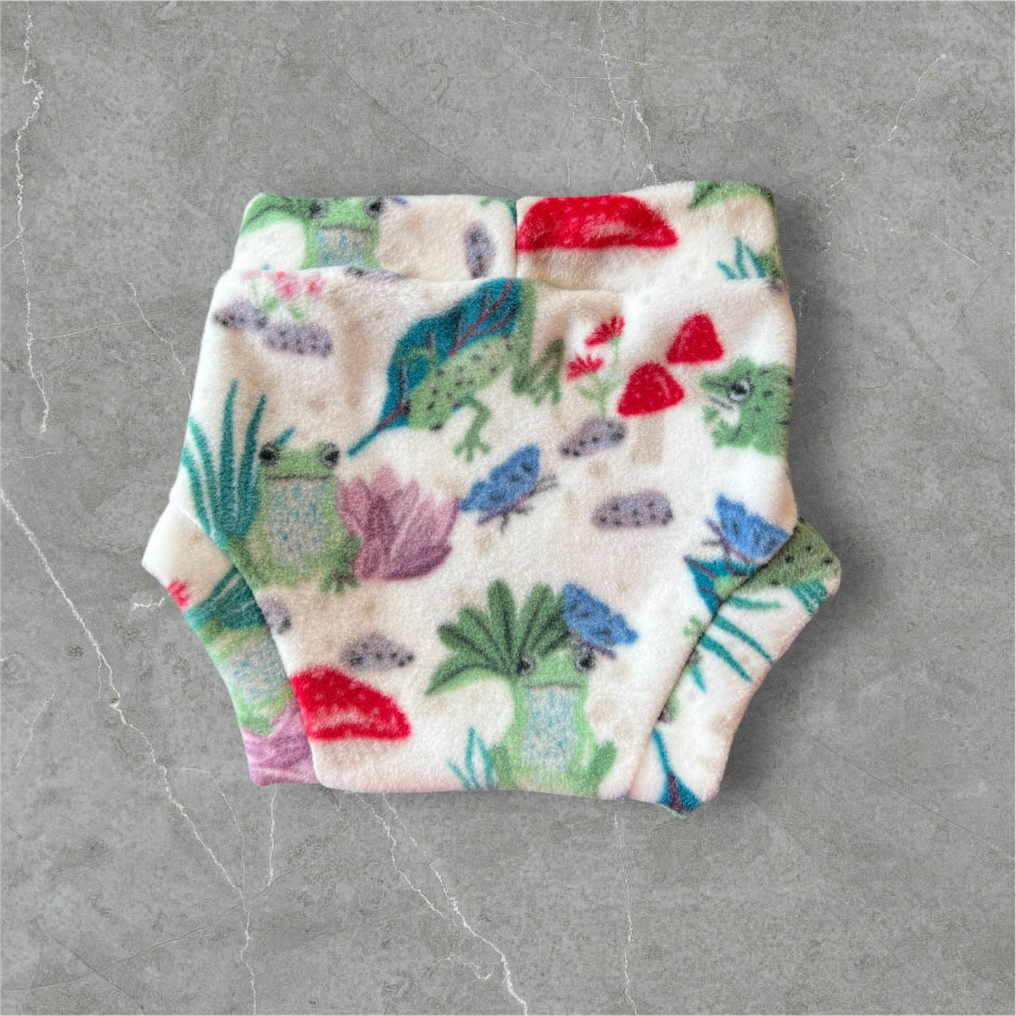 Frogs & Mushrooms XXL Fleece Diaper Cover