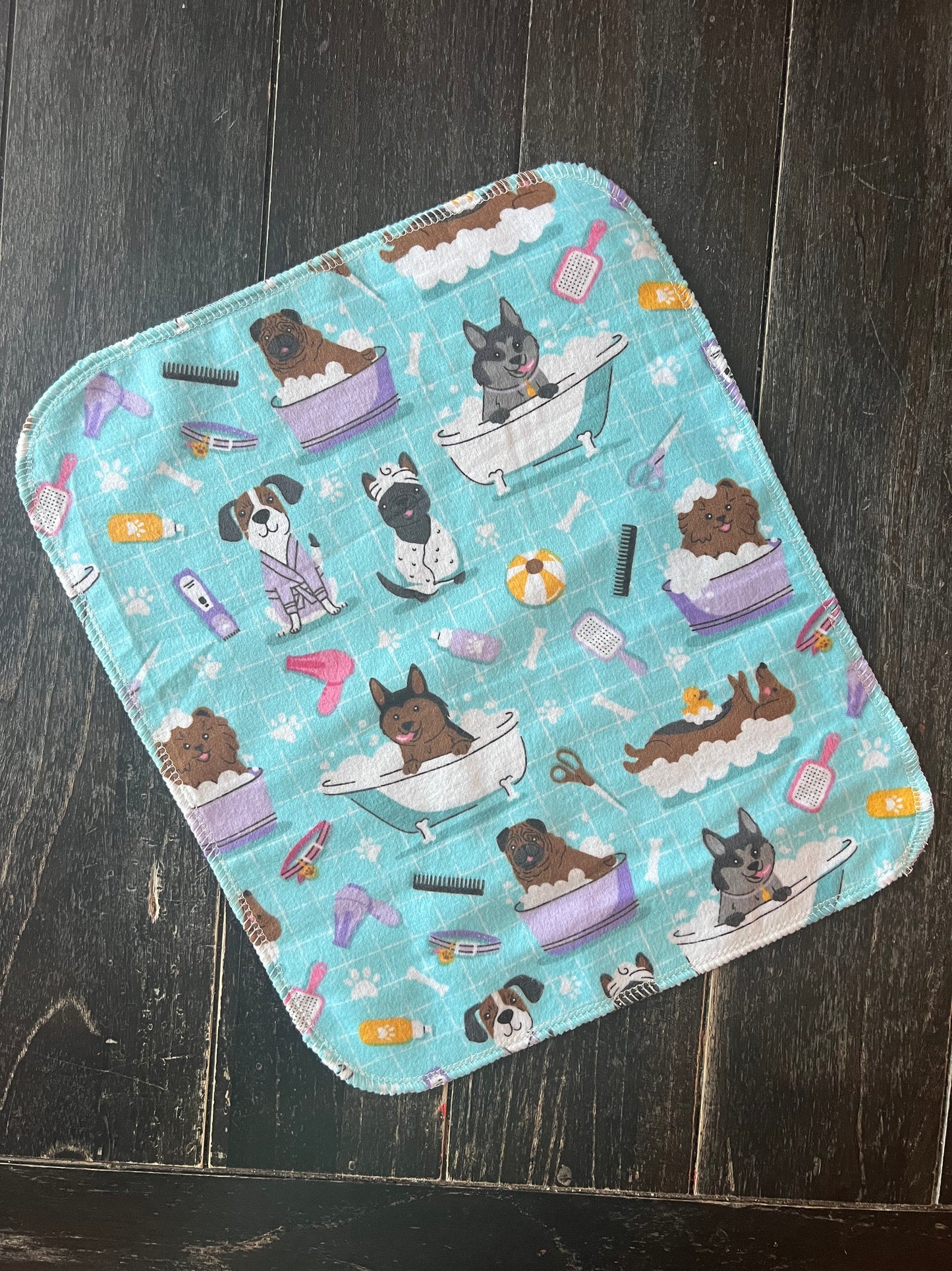 Pampered pups 1ply flannel reuseable paper towels