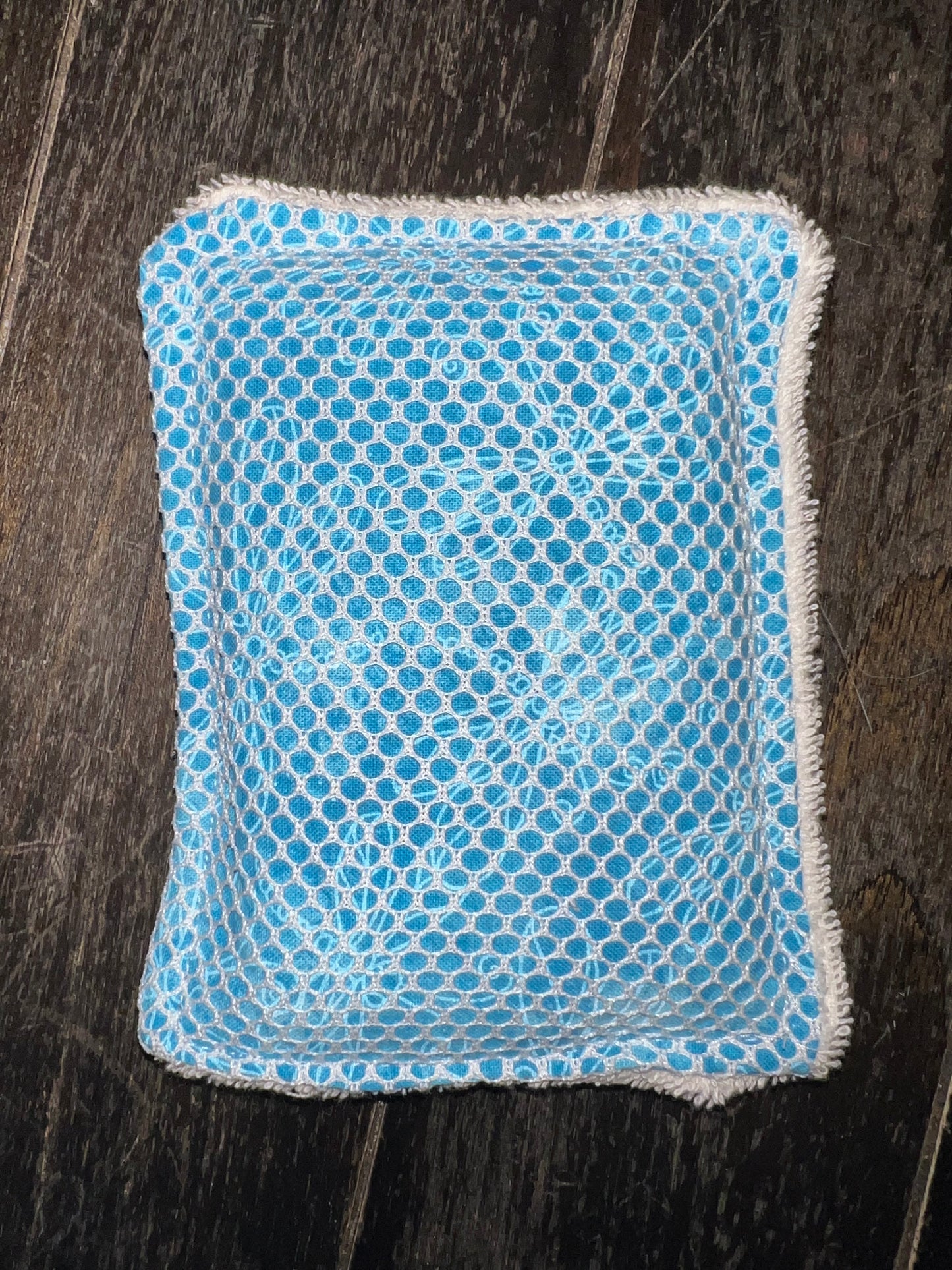 Blue dragonflies reusable dish scrubber sponge