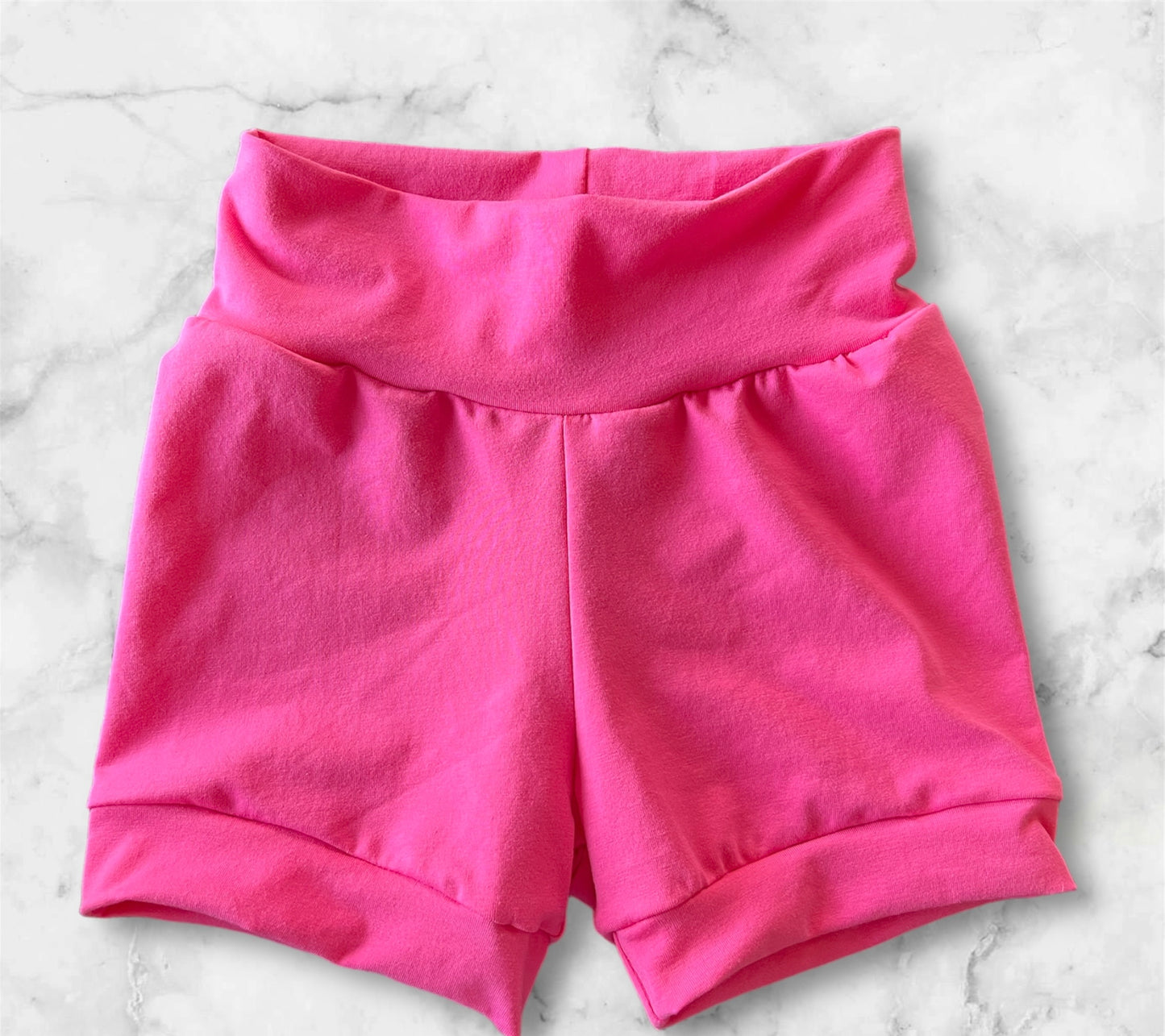 Solid Bubble Gum Pink 12m-3t Shortie shorts