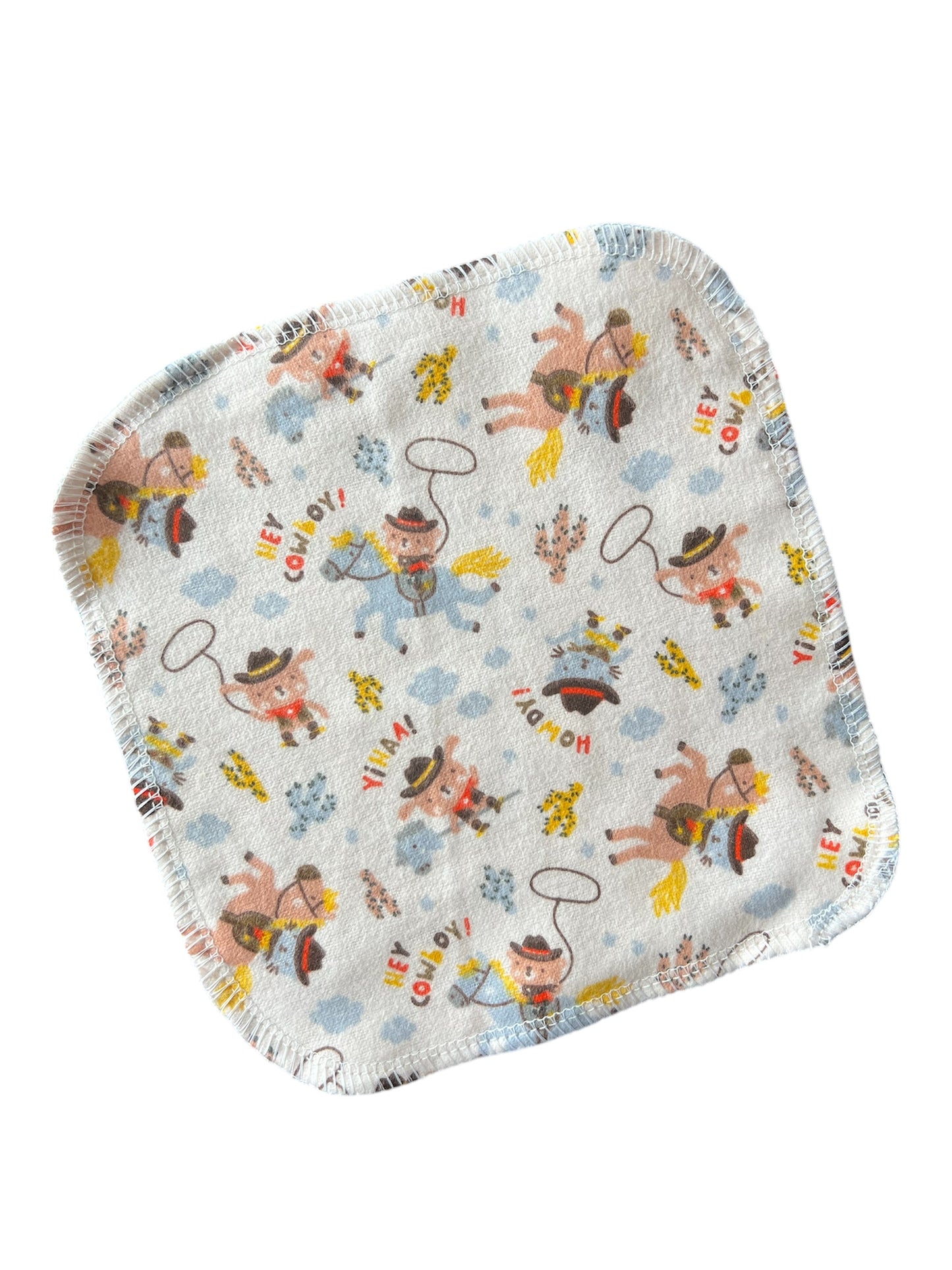 Cowboy 2ply flannel cloth wipe