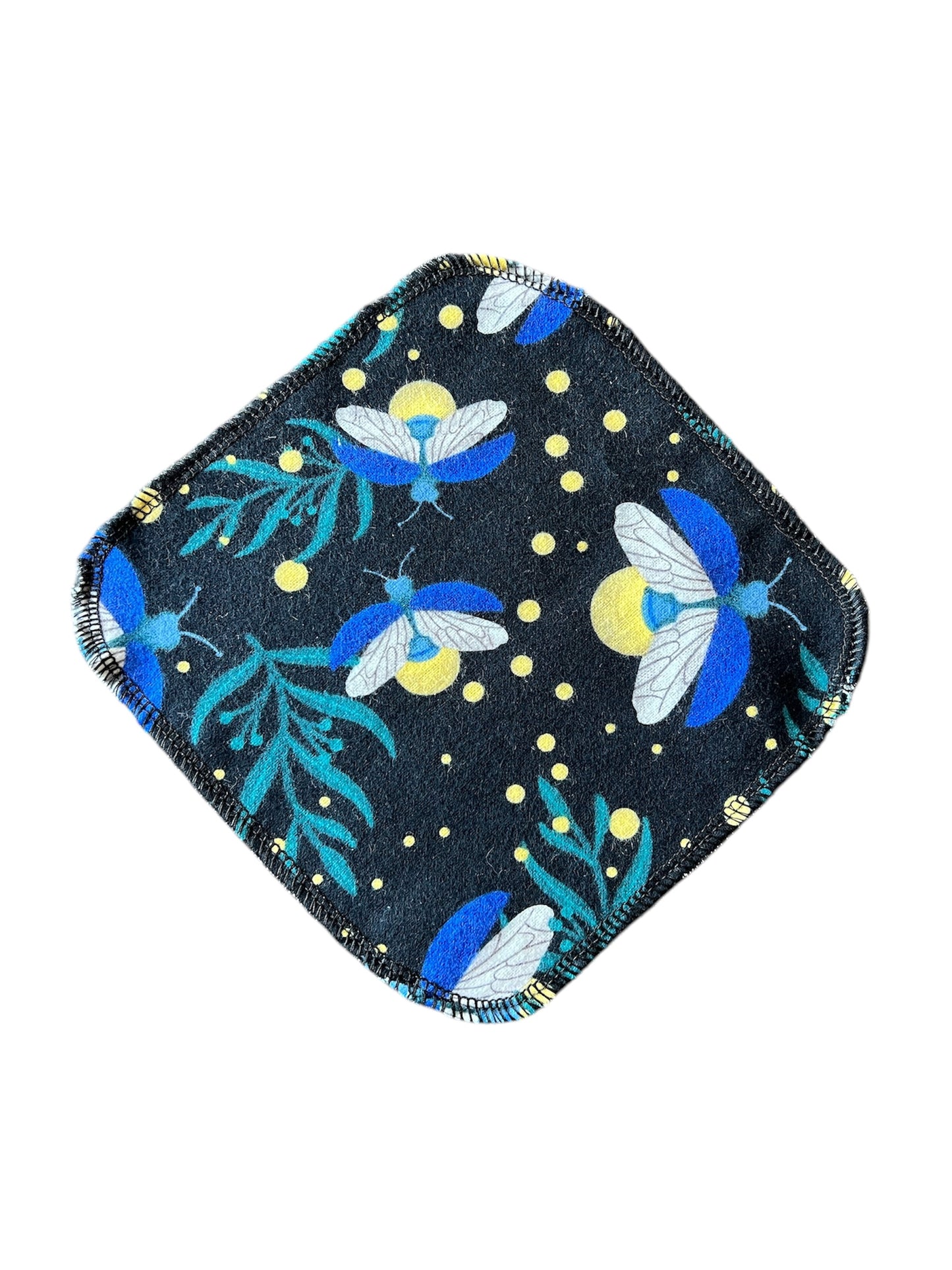 Fireflies Lightning Bugs 1ply flannel cloth wipes