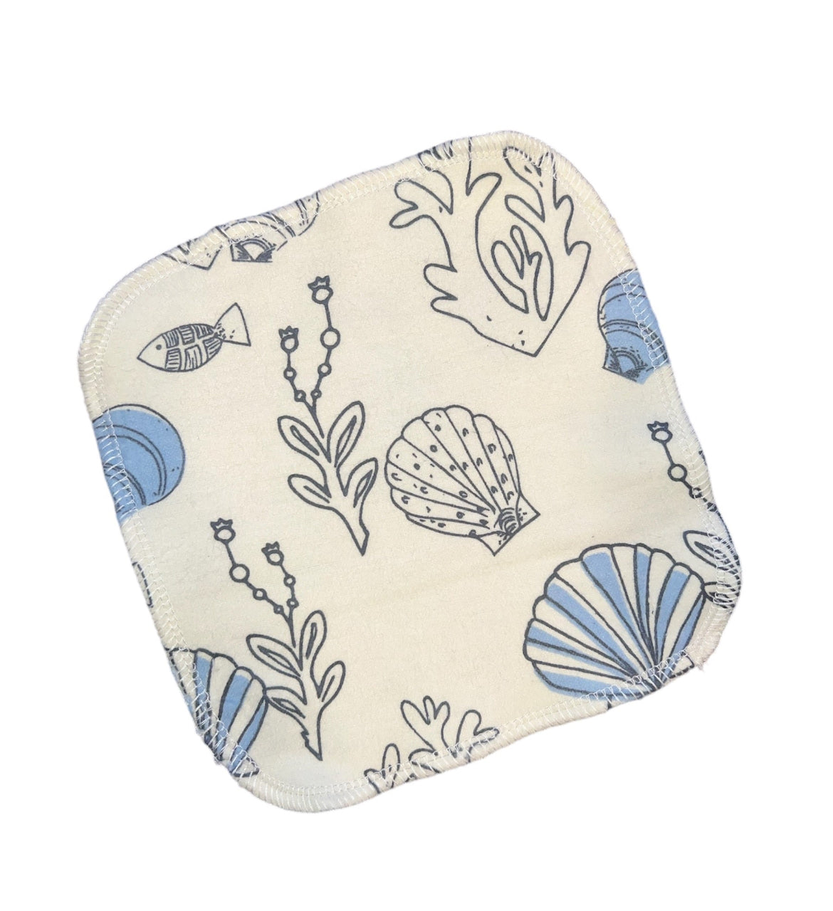Seaside 2ply flannel cloth wipes