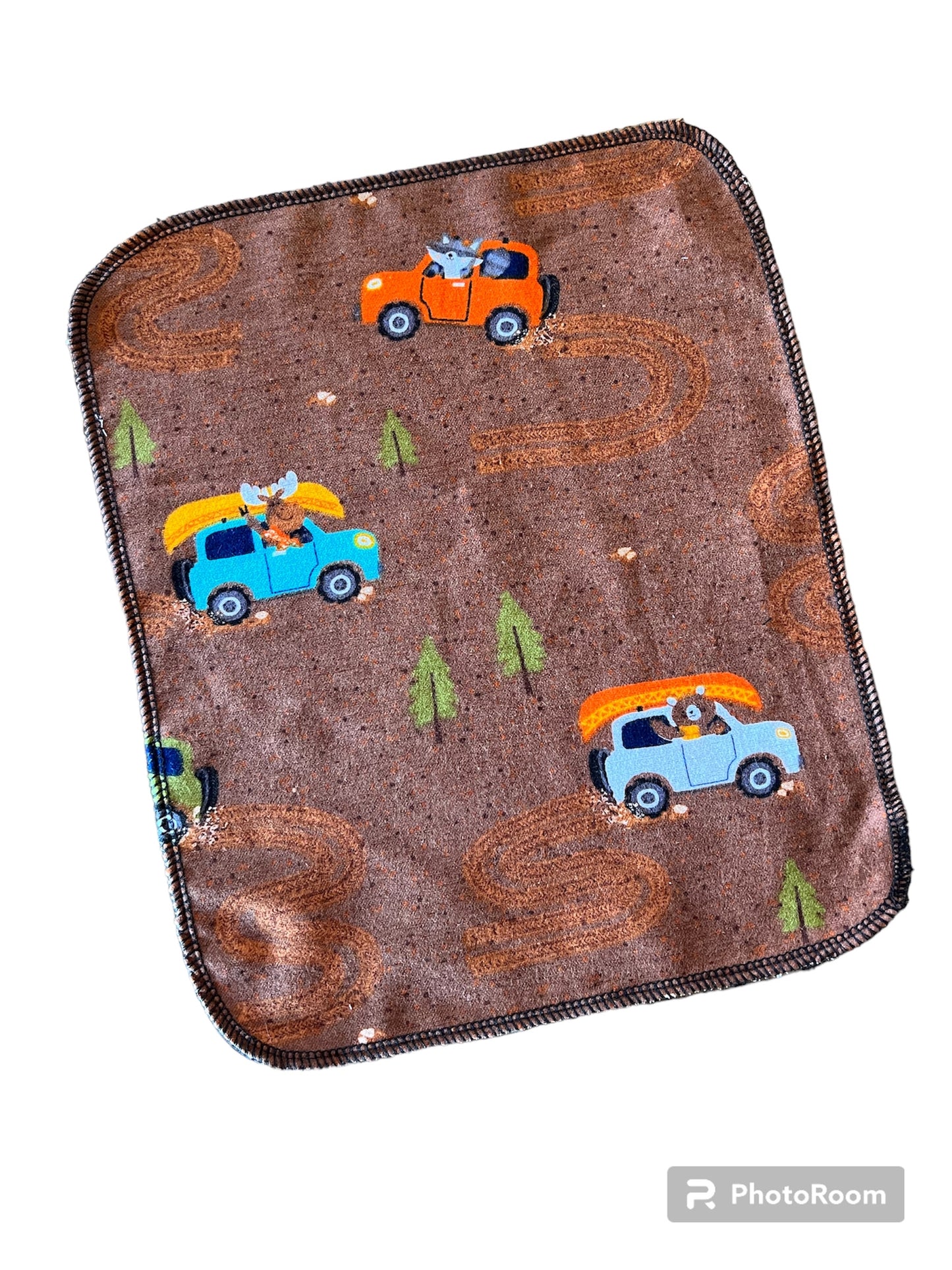 Camping Animals 1ply flannel reusable paper towels