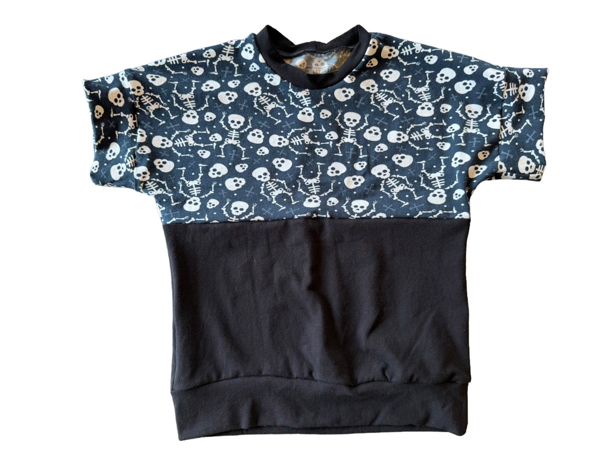 Skeleton 3-6yr Grow with me Dolman shirt