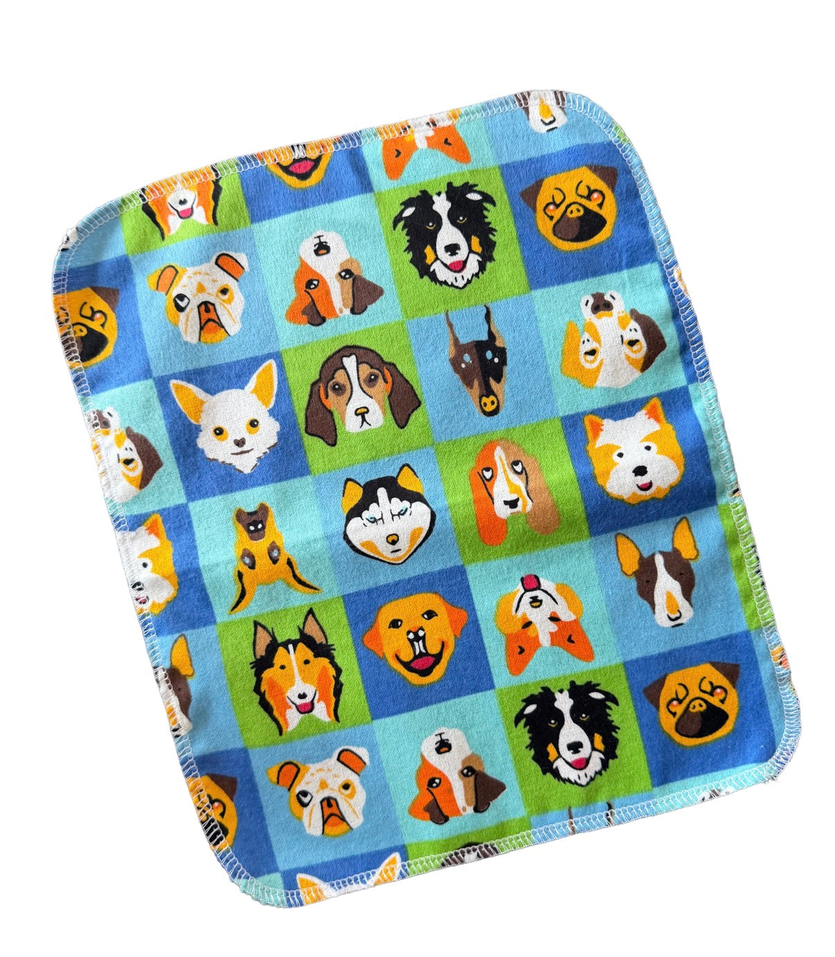 Dog Faces 1ply flannel paperless towels