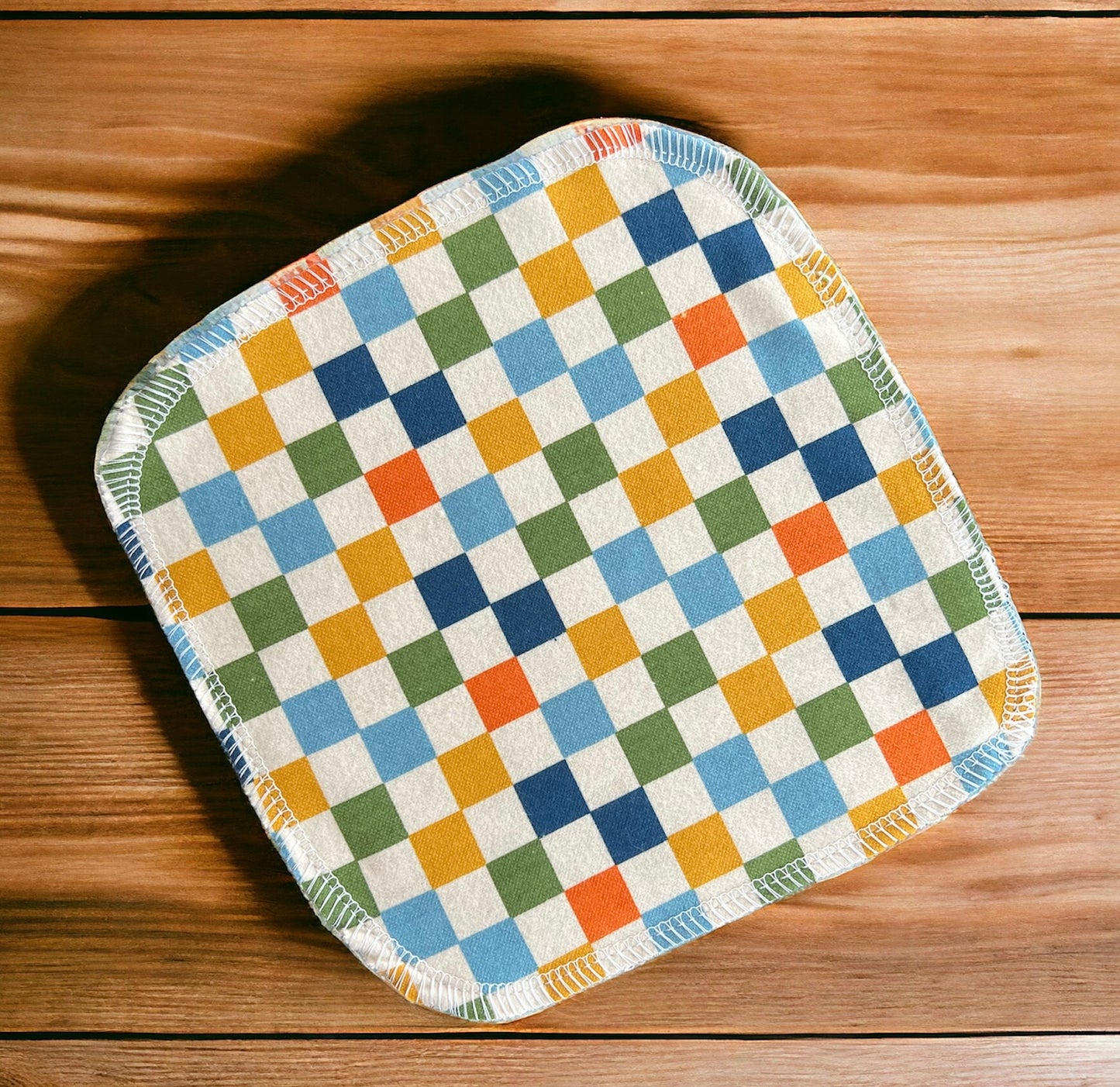 Checked 1ply flannel reuseable flannel cloth wipes