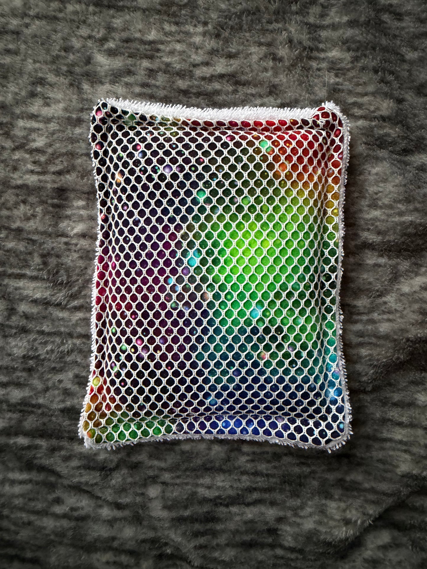 Rainbow Galaxy reusable dish scrubber sponge