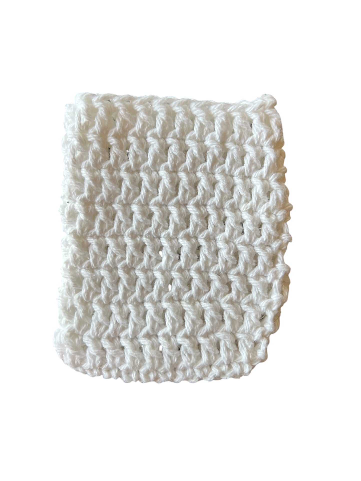 White Cotton Crochet Soap Saver