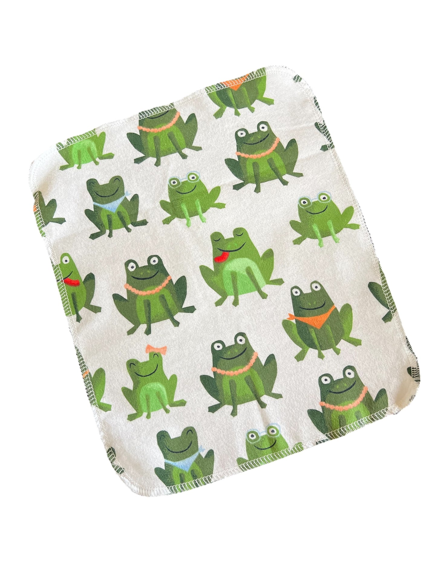 Fun frogs 1ply flannel reusable paper towels