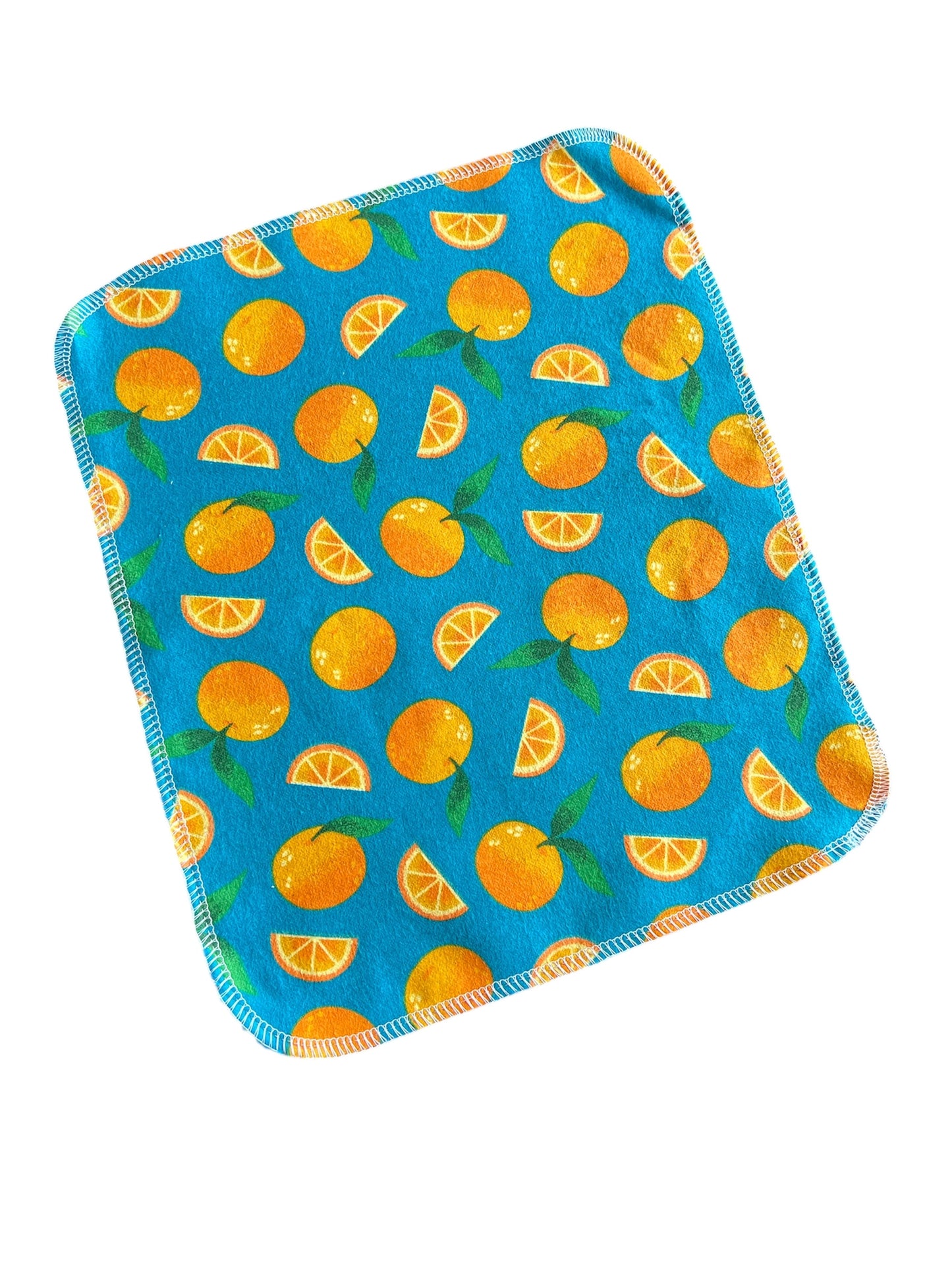 Oranges 2ply flannel reusable paper towels