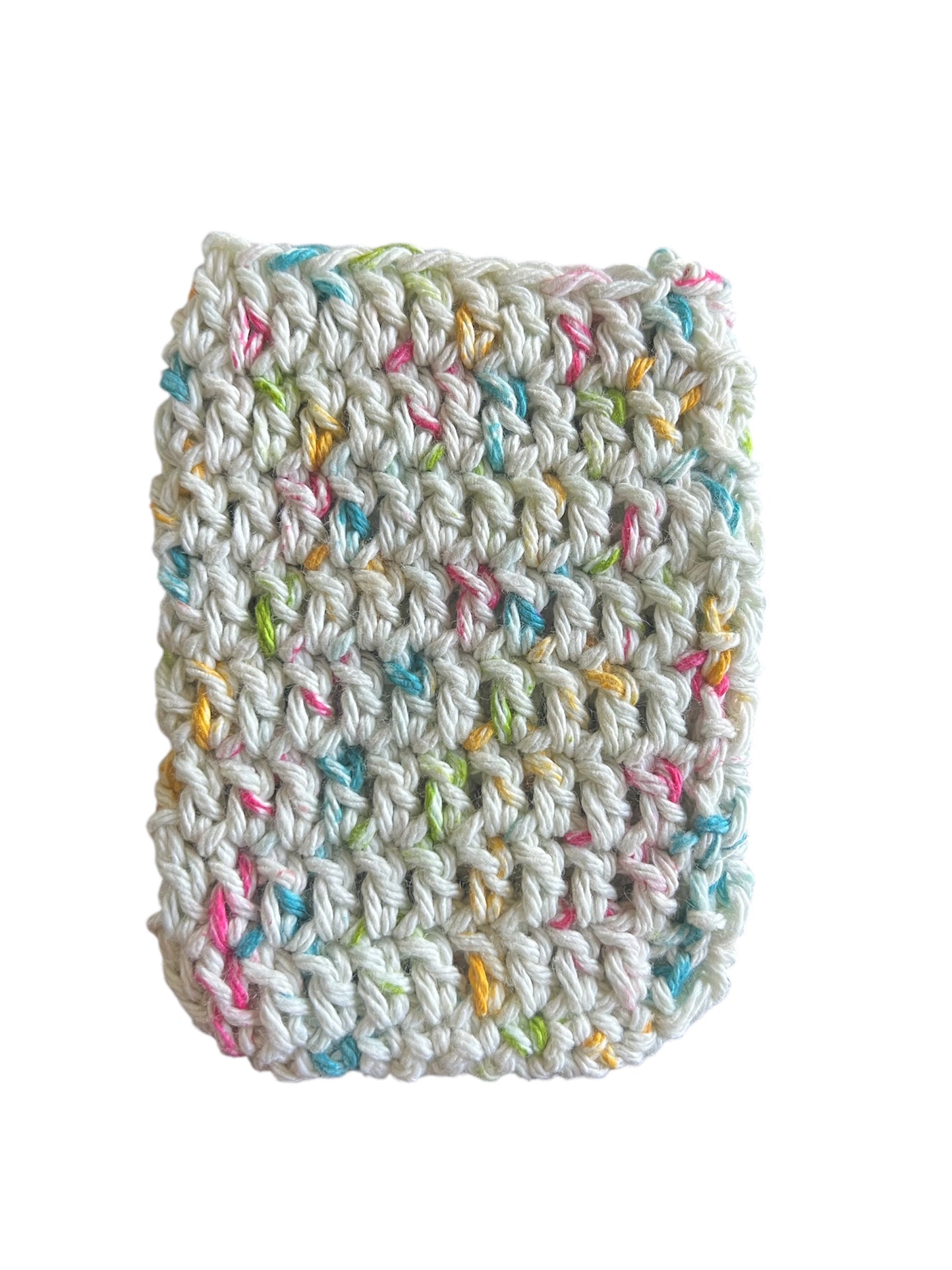Summer confetti Cotton Crochet Soap Saver