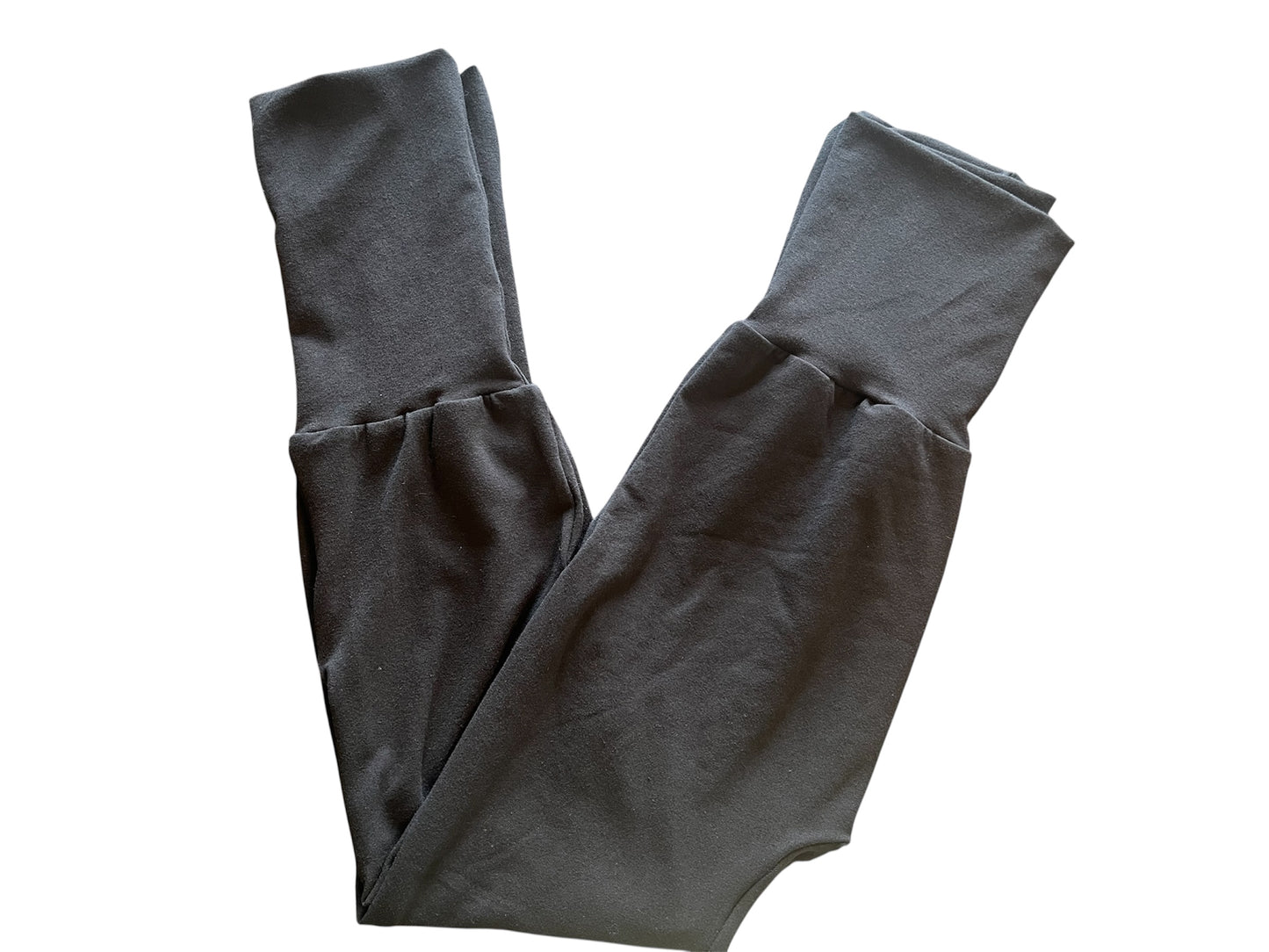 Solid Black Bunny Bottoms 6-9yr grow with me pants