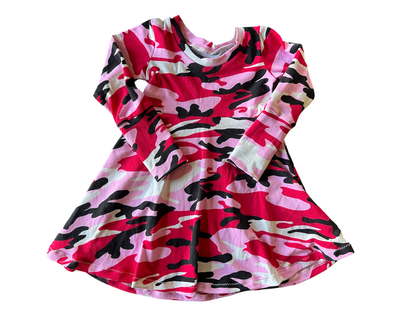 Pink Camouflage 12m-3t Grow with me Long Skirt Dress