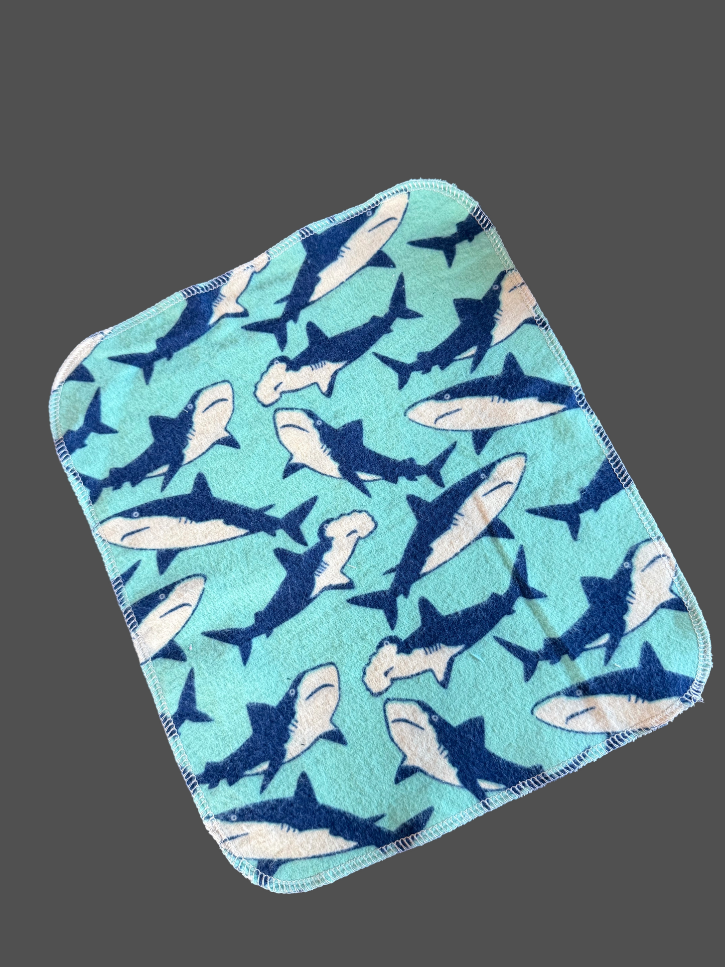 Sharks 1ply flannel reusable paper towel