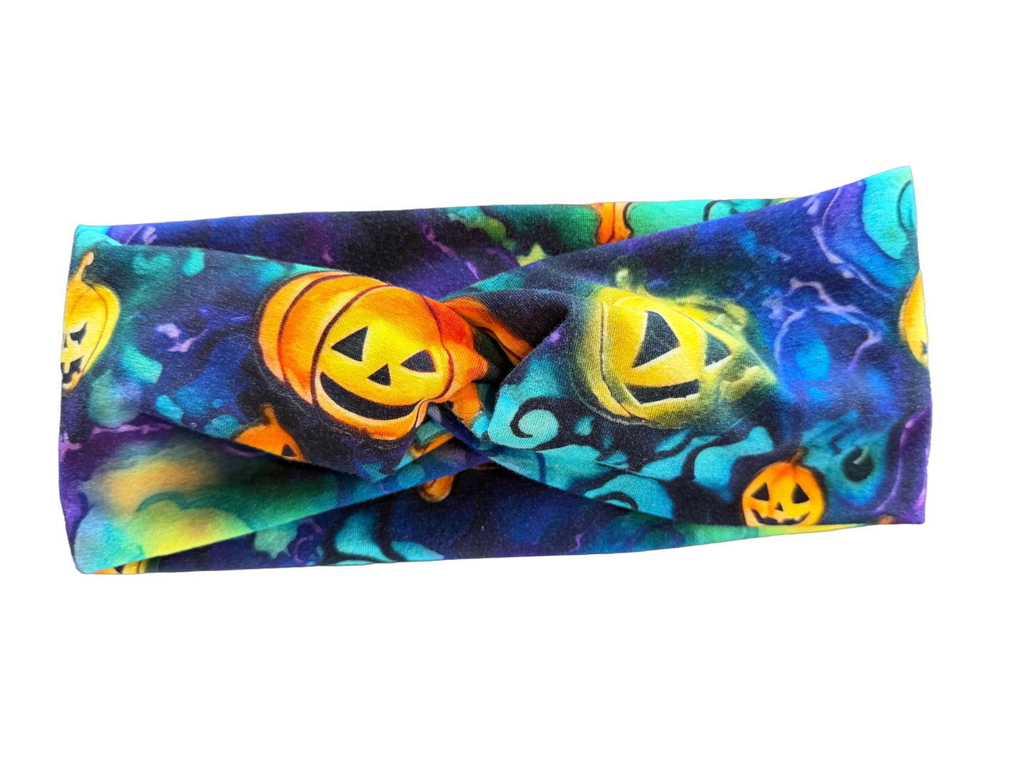 Colorful Jack o Lanterns Halloween Adult Headband