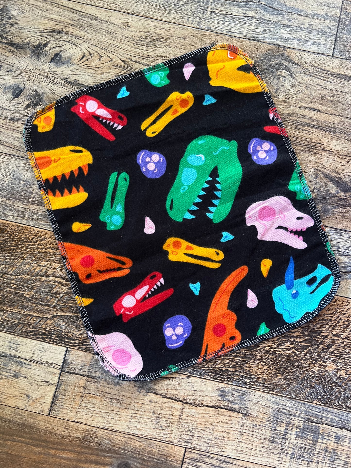 Dinosaur Skulls 1ply flannel reusable paper towels