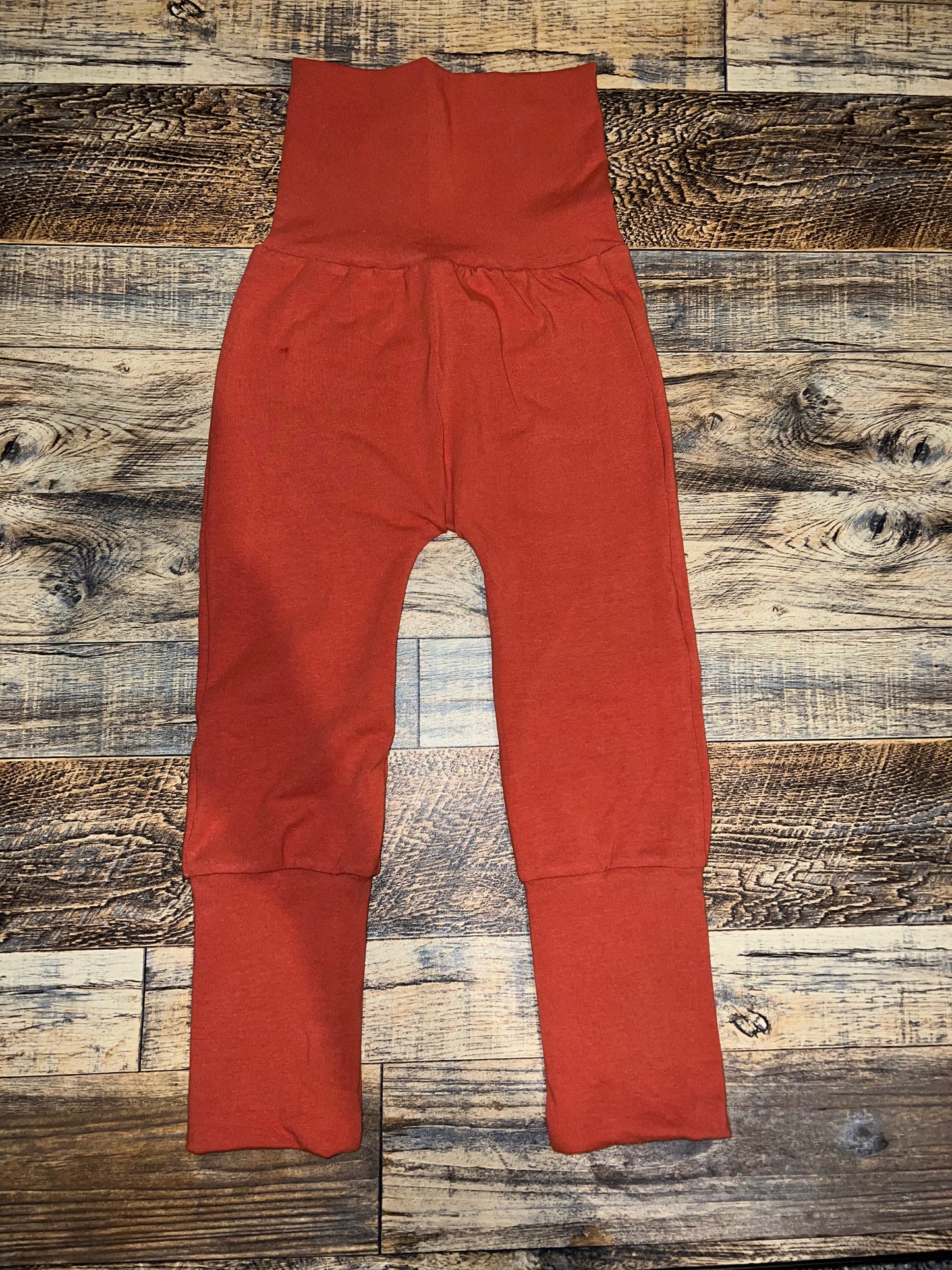 Solid Rust Orange 6m-3t Maxaloones grow with me pants