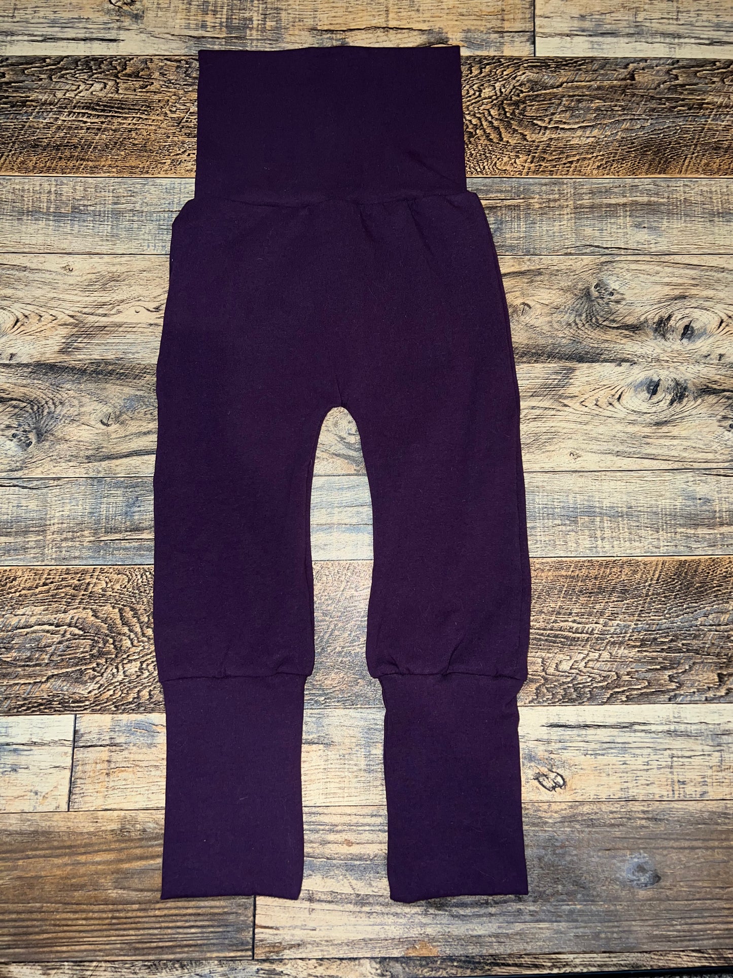 Solid Plum Purple 6m-3t Maxaloones grow with me pants