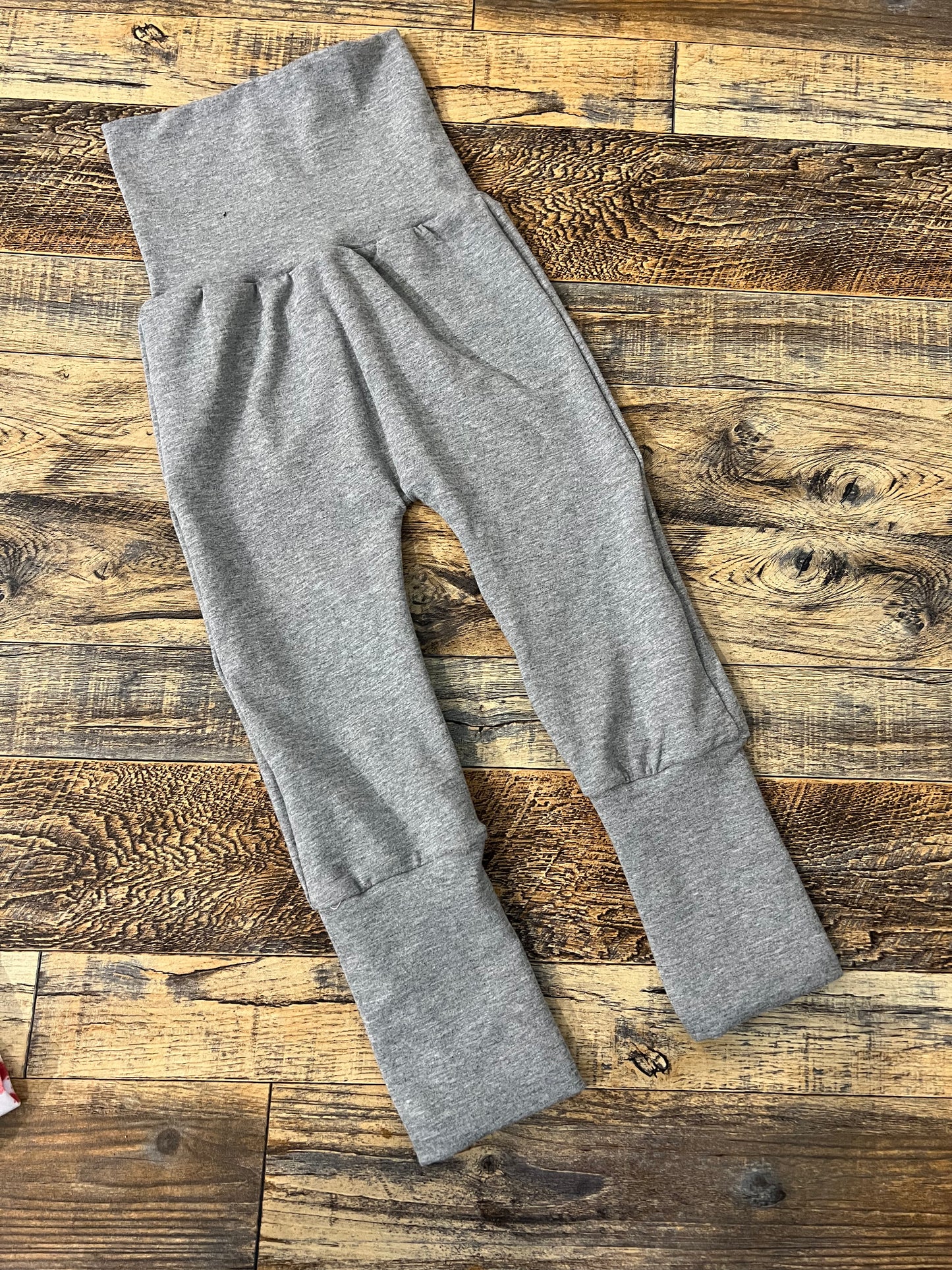 Solid Heather Grey 6m-3t Maxaloones grow with me pants