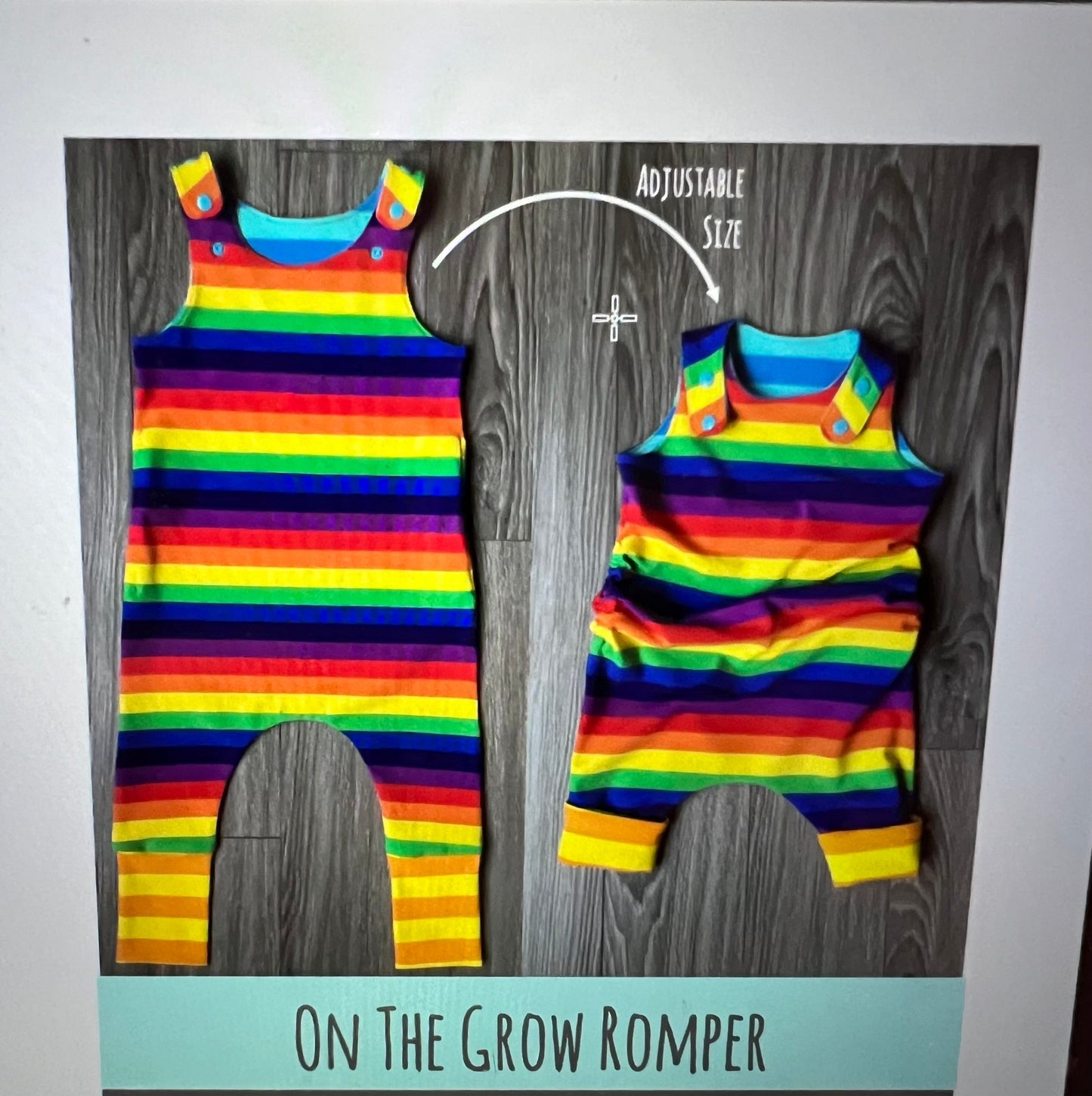 Custom on the grow romper ( grow with me)