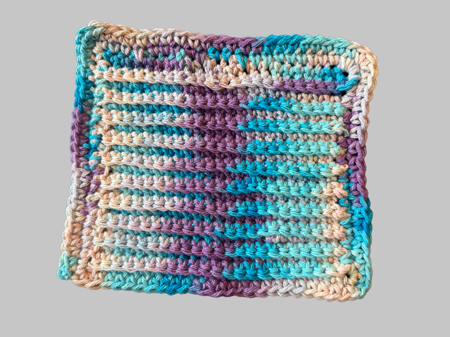 XL purple blue white Cotton Washcloth