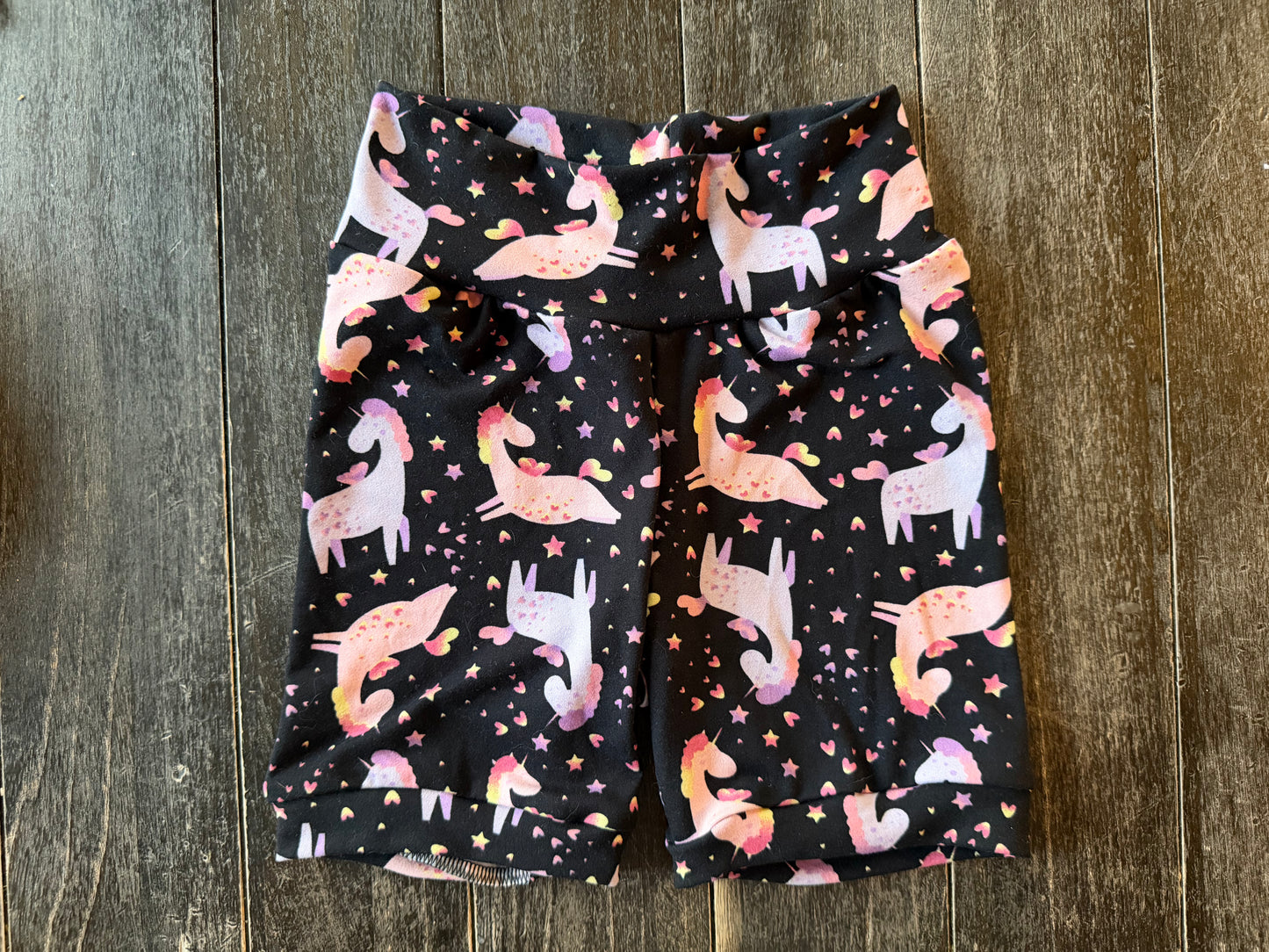 Unicorns 3-6yr Shortie shorts (longer length)