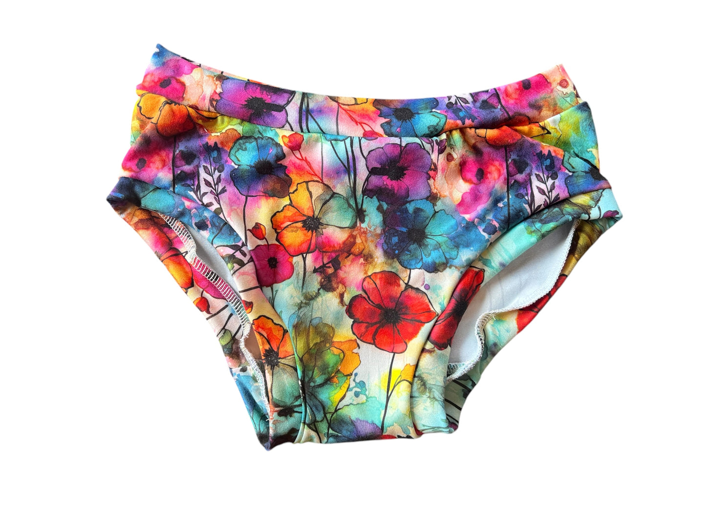 Watercolor Floral 10 Y kids Bamboo Underwear