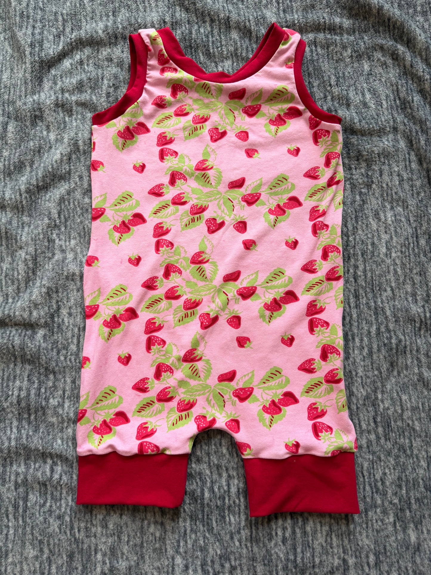 Strawberries 4t Shorts Romper