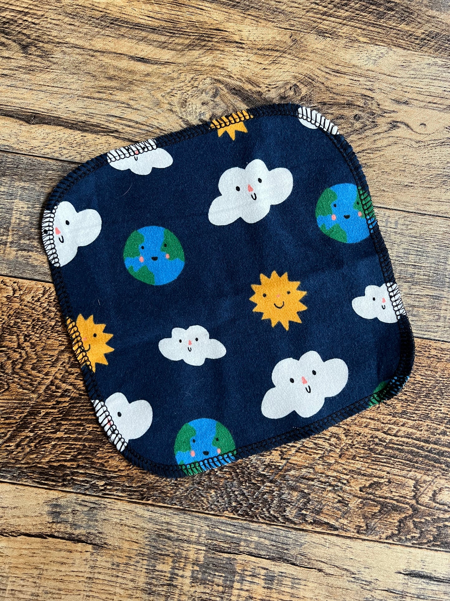 Happy Earth 1ply flannel cloth wipes