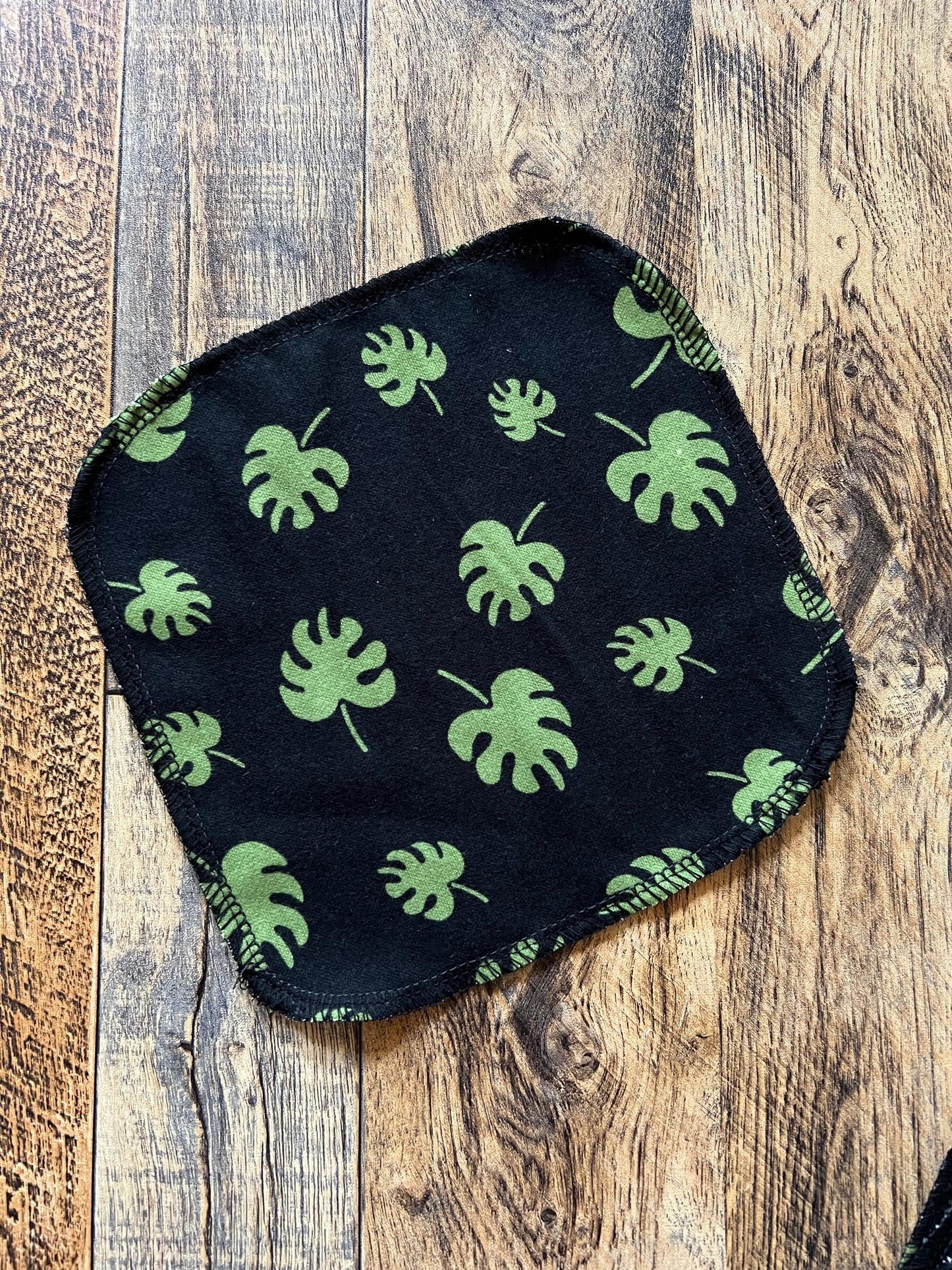 Monstera Leaves 1ply flannel cloth wipes