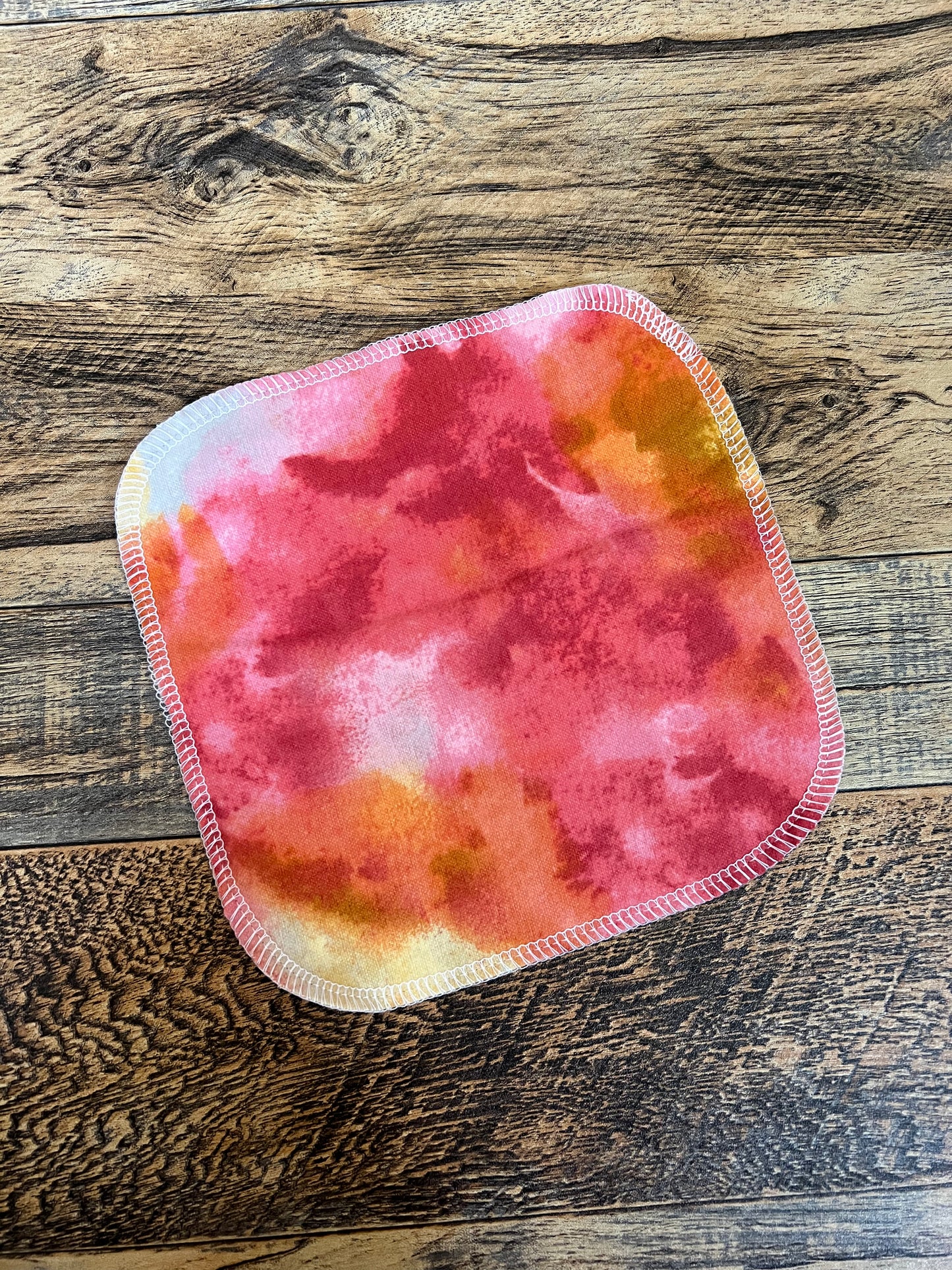 Tropical Tie Dye 2ply flannel cloth wipes